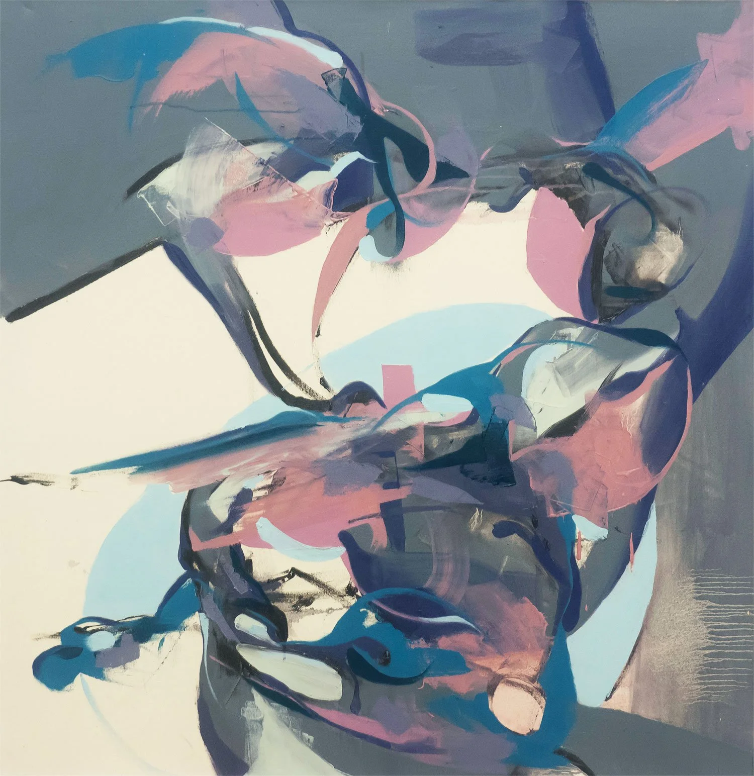 ‘Unbound’ 
oil on canvas, 98 x 95cm, 2015 
(Private Collection, Cardiff, Wales)