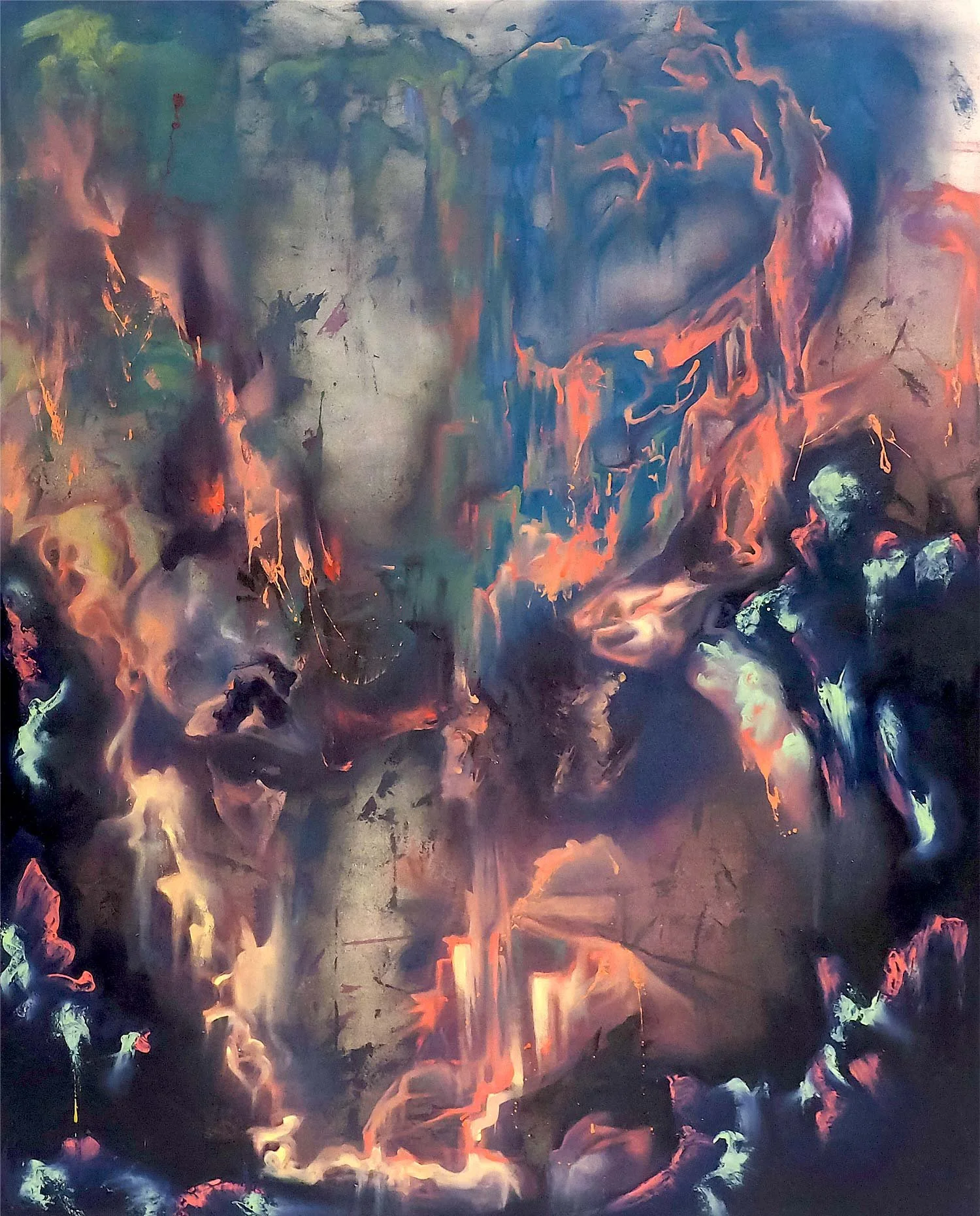 ‘Untitled’ 
oil & acrylic on canvas, 173 x 140cm, 2013 
(Private Collection, Cardiff, Wales)