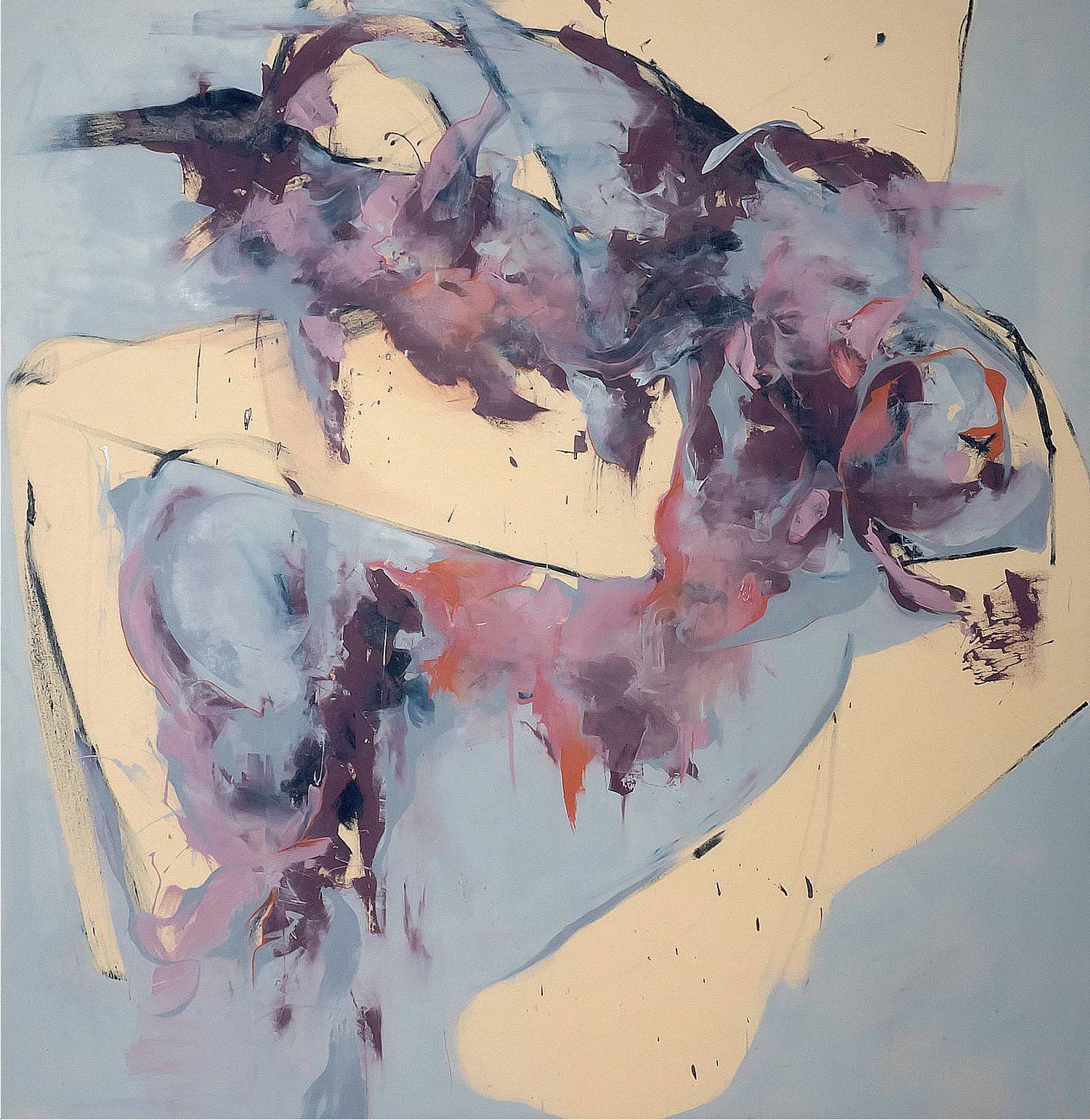‘Ricochet’ 
oil on canvas, 191 x 186cm, 2015 
(Private Collection, Hampshire, UK)