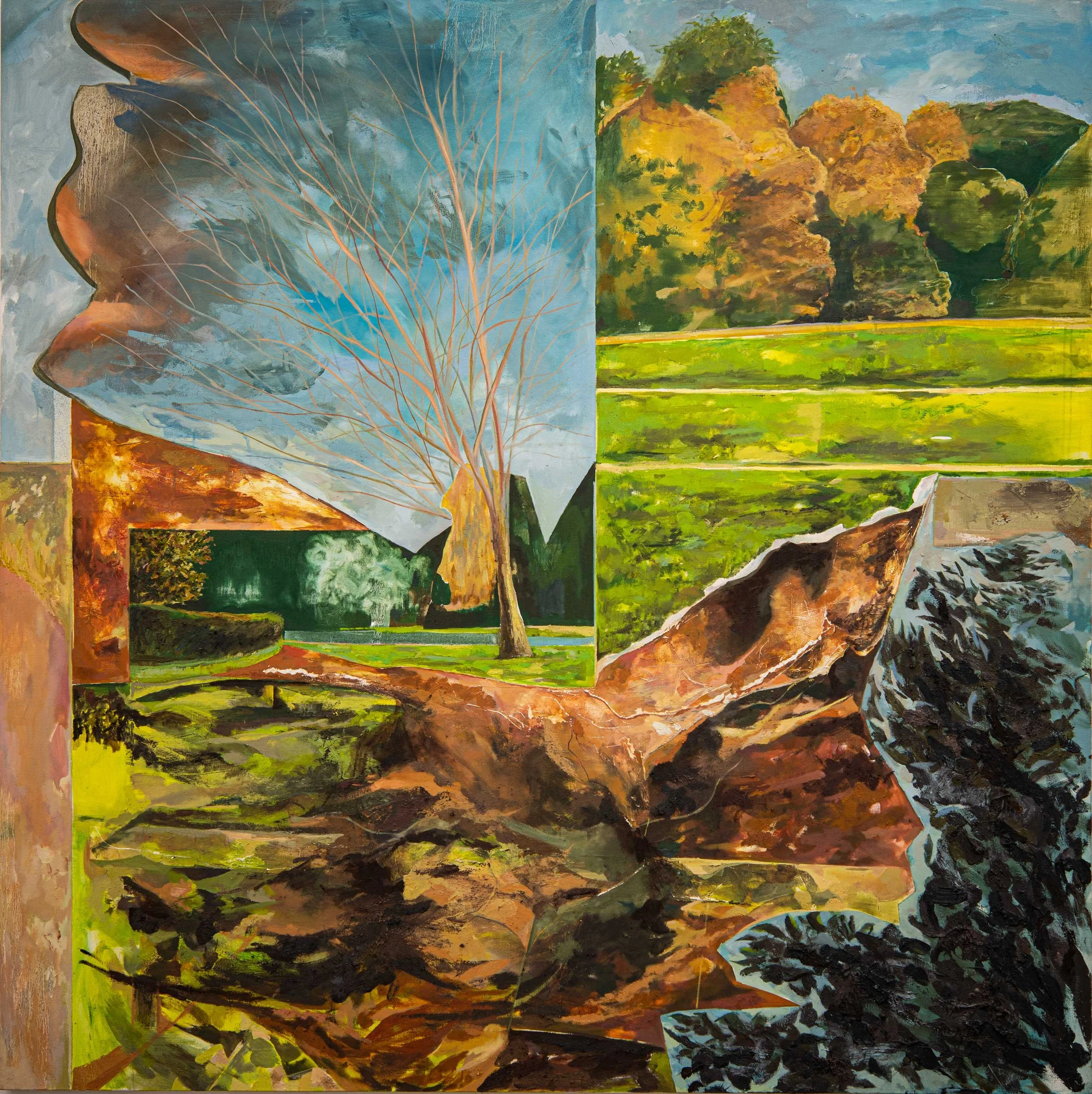 Intersections With Autumn Light
oil on canvas, 150 x 150cm, 2026