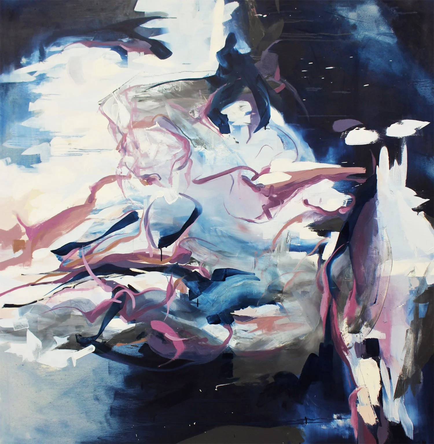 ‘Submerged’ 
oil on canvas, 186 x 191cm 2016 
(Private Collection, London)