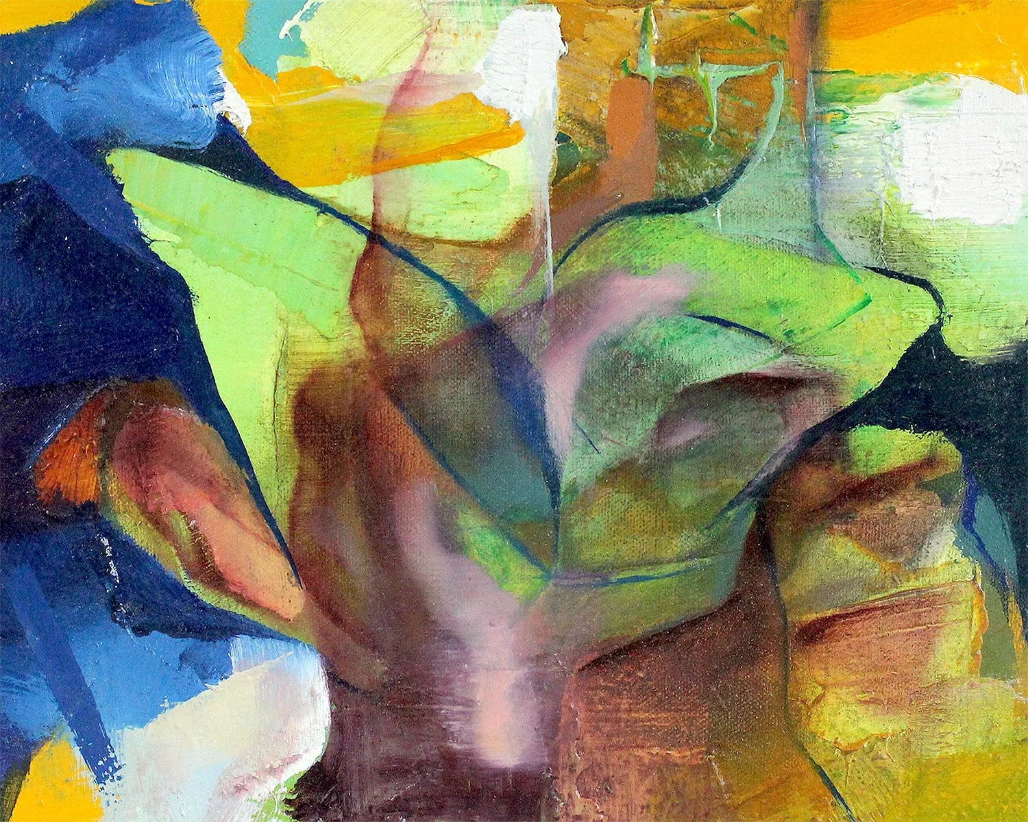 ‘Turn’ 
oil on canvas, 24 x 30cm, 2018 
(Private Collection, Abergavenny, Wales)