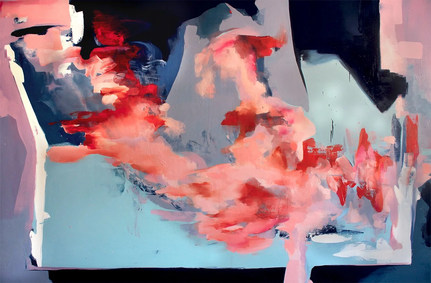 ‘Contortion’ 
oil on canvas, 150 x 228.5cm, 2017