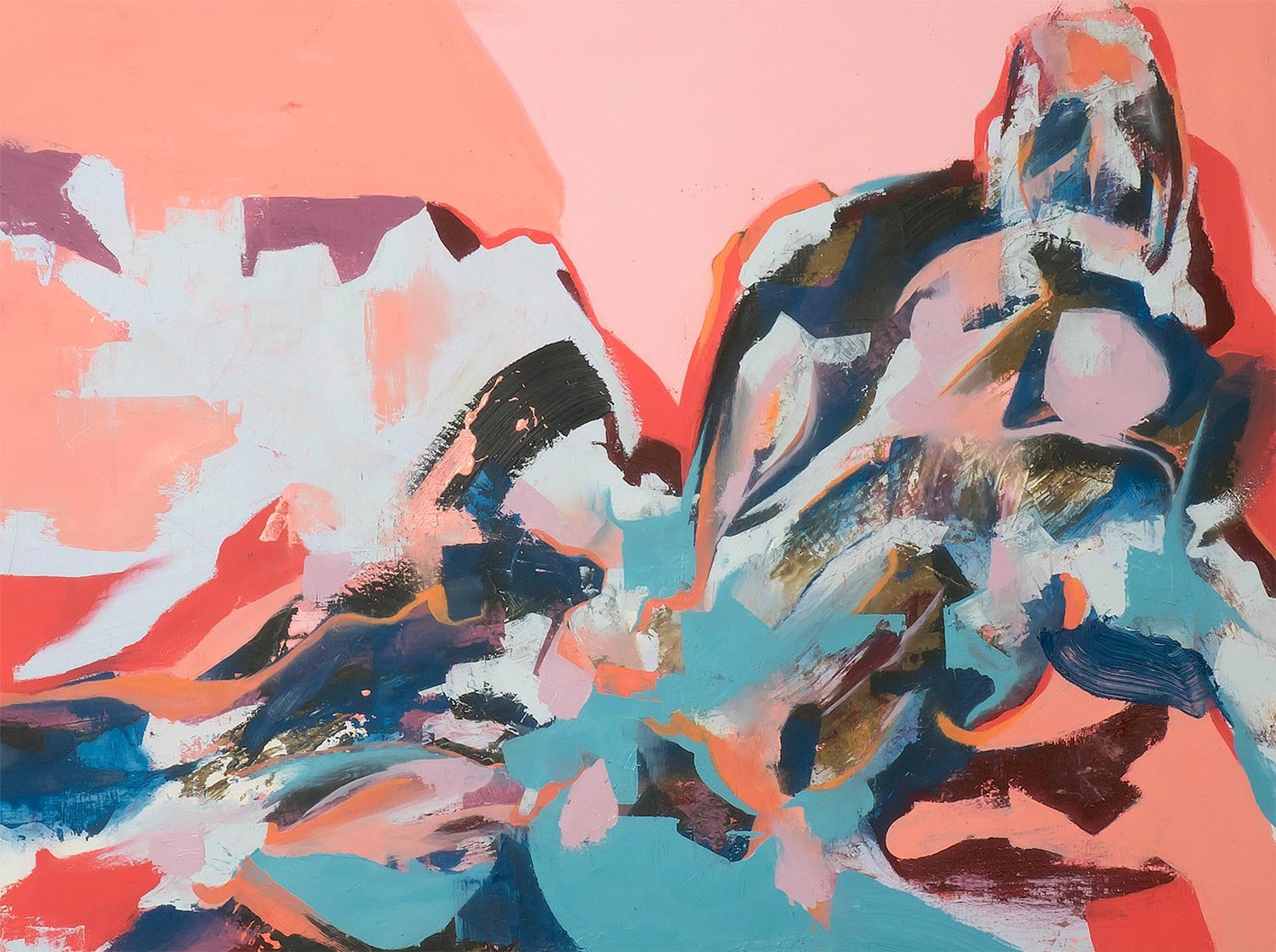 ‘Recline’ 
oil & acrylic on canvas, 76 x 102.5cm, 2015