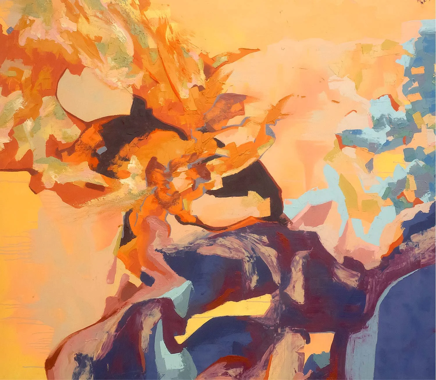 ‘Emanate’ 
oil & acrylic on canvas, 167.5 x 192.5cm, 2014 
(Private Collection, London)