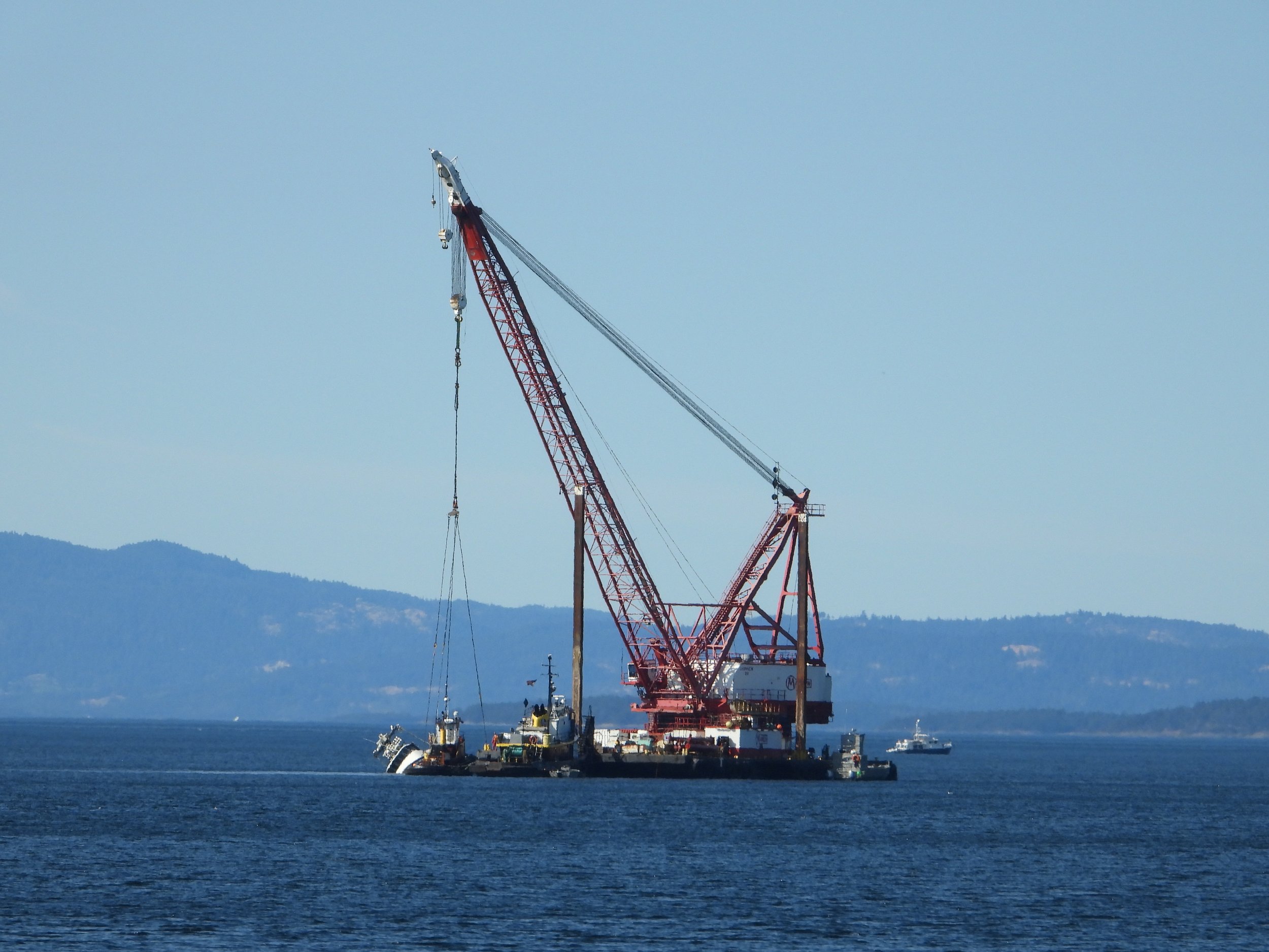 Aleutian Isle Suspended from Crane