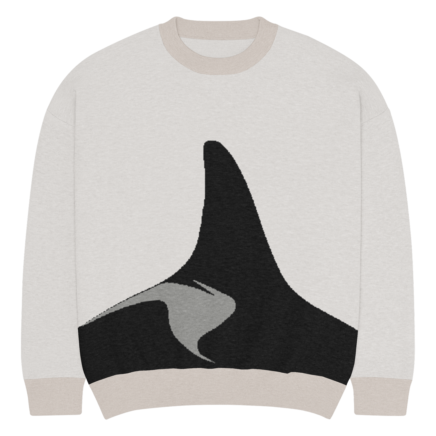 イ*ウ様 稀少柄【Canadian Sweater】SPOUTING WHALE relaxed-fit-knitted-crew-neck-