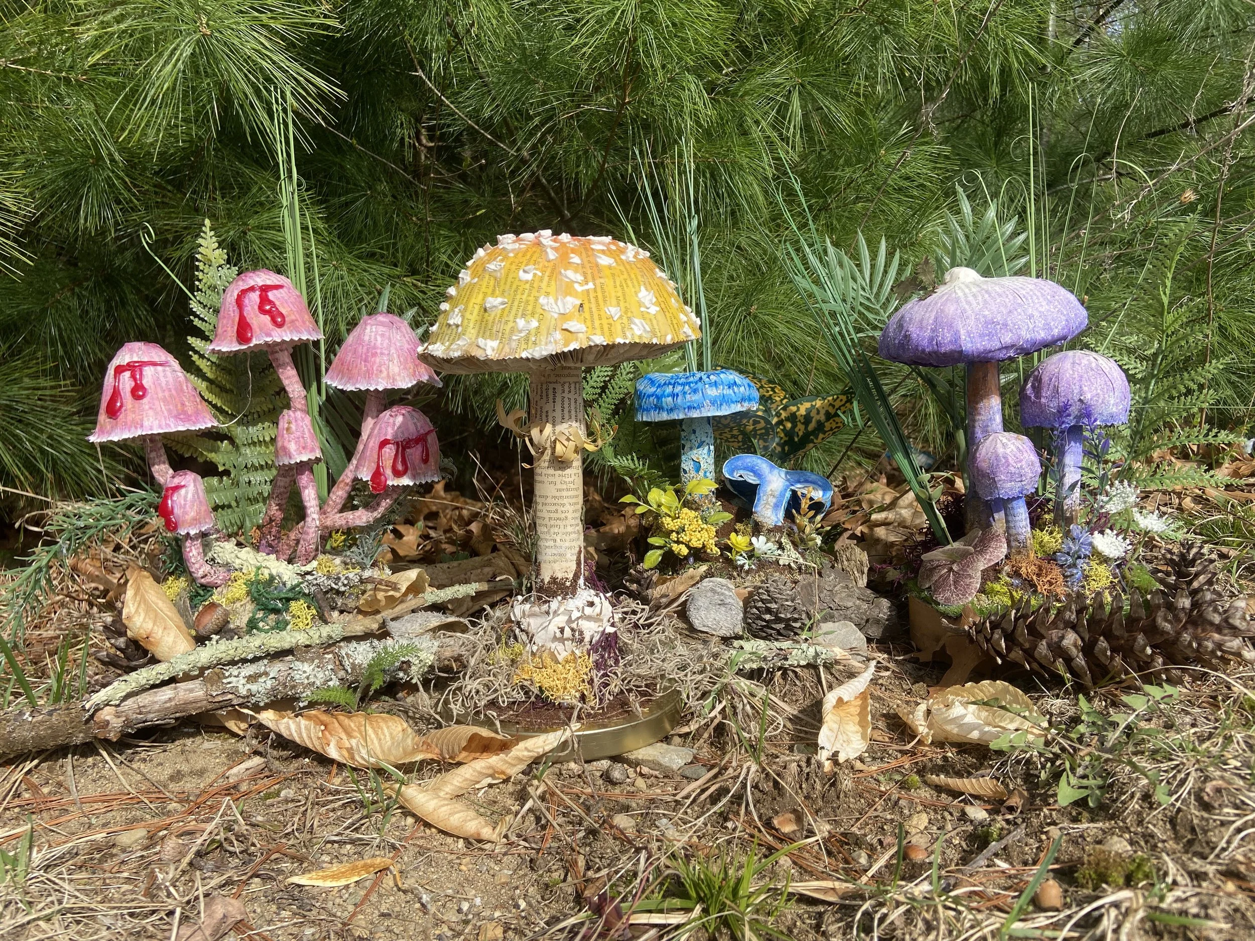 Second-Life Mushroom Sculptures