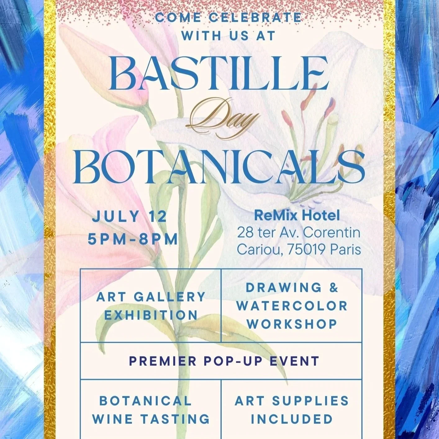 Botanical Watercolor and Pen Art Workshop In Paris, France 