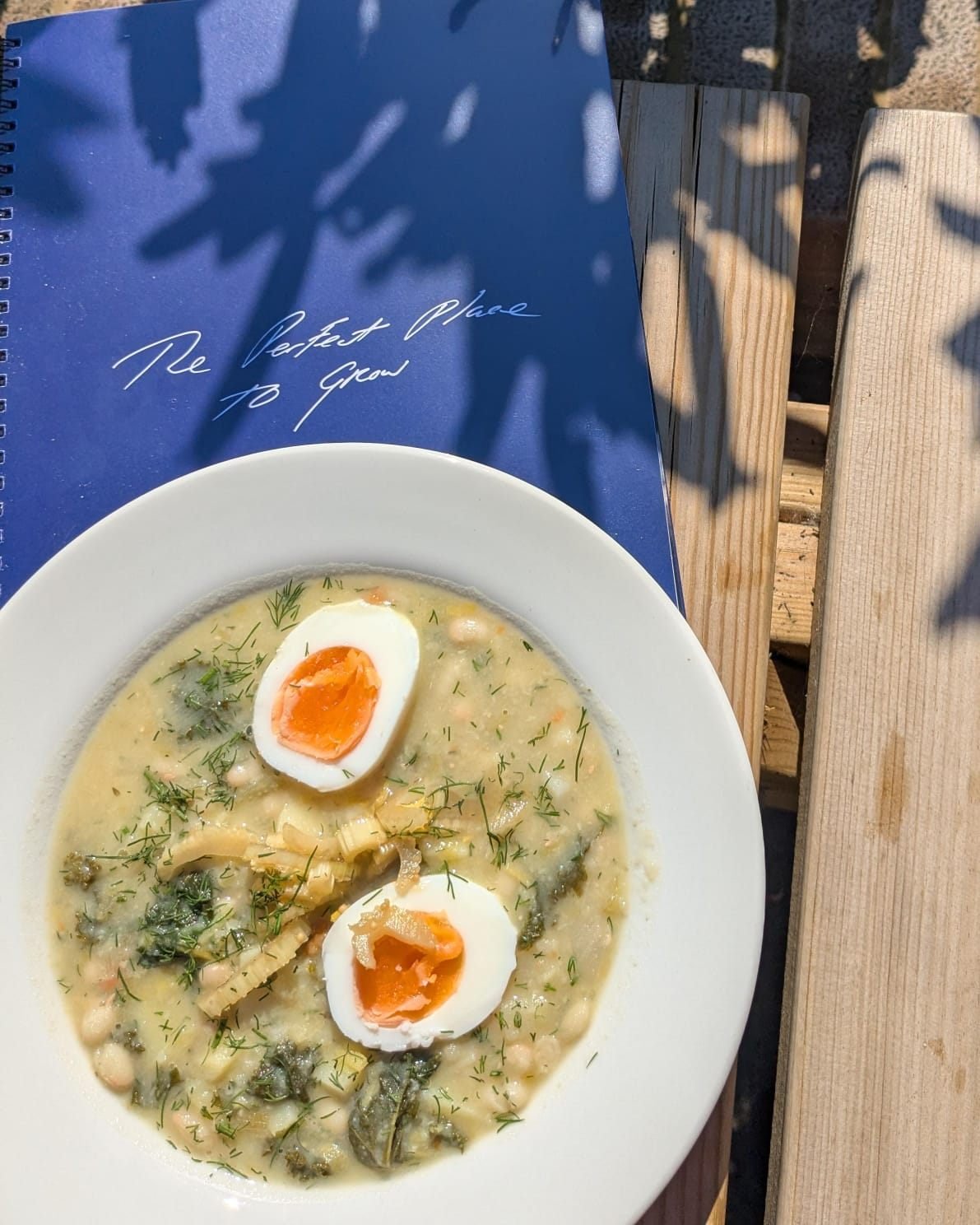 Put an egg on it for &pound;1.50. A regular for our staff and trainees - now you can do it too! Fried or boiled; take your pick. We love eggs. Eggs.

Pictured: our soup of the week - potato, white bean and kale with fresh dill and pickled celery. 

B