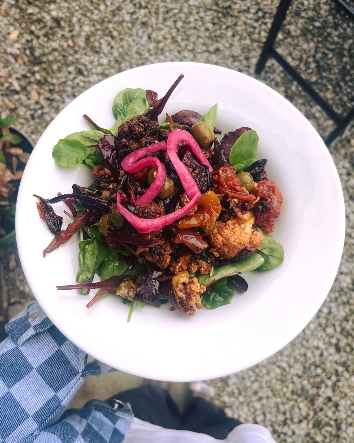 Its accidental cauliflower week!

Due to a bumper harvest of cauliflower - we have many cauli dishes! Come get it. Pictured: Cauli caponata salad. 

THIS WEEKS DISHES:
BREKKIE: 
- Yogurt and granola with strawberry compote

SOUP:
-  Roasted cauliflow