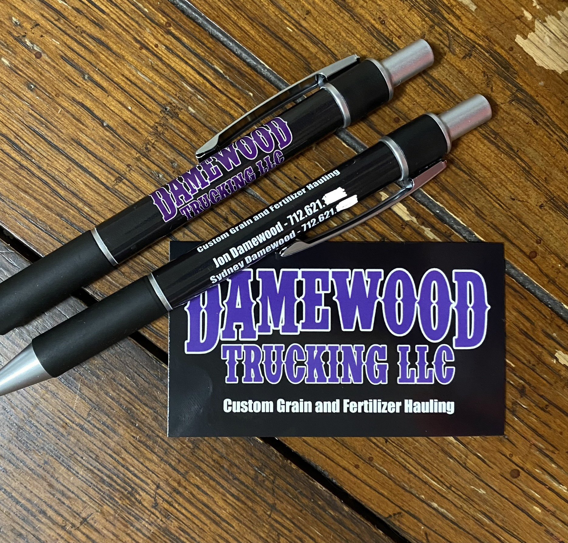 Damewood Trucking - Pens & Business Cards
