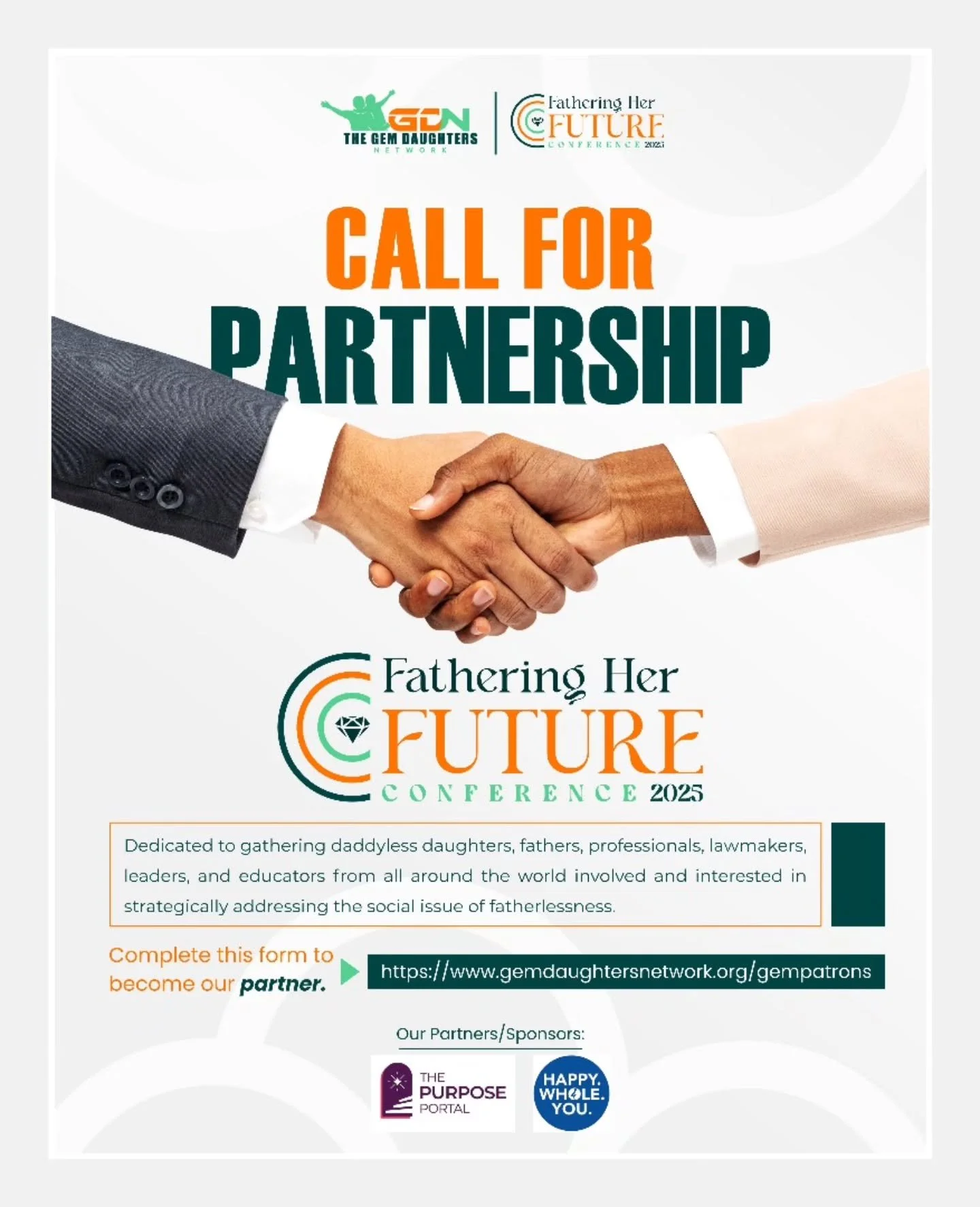 We are calling on individuals, organizations, and change agents to partner with us as we gather voices from around the globe to confront fatherlessness, elevate healing, and advocate for responsible systemic change.

Whether your mission aligns with 