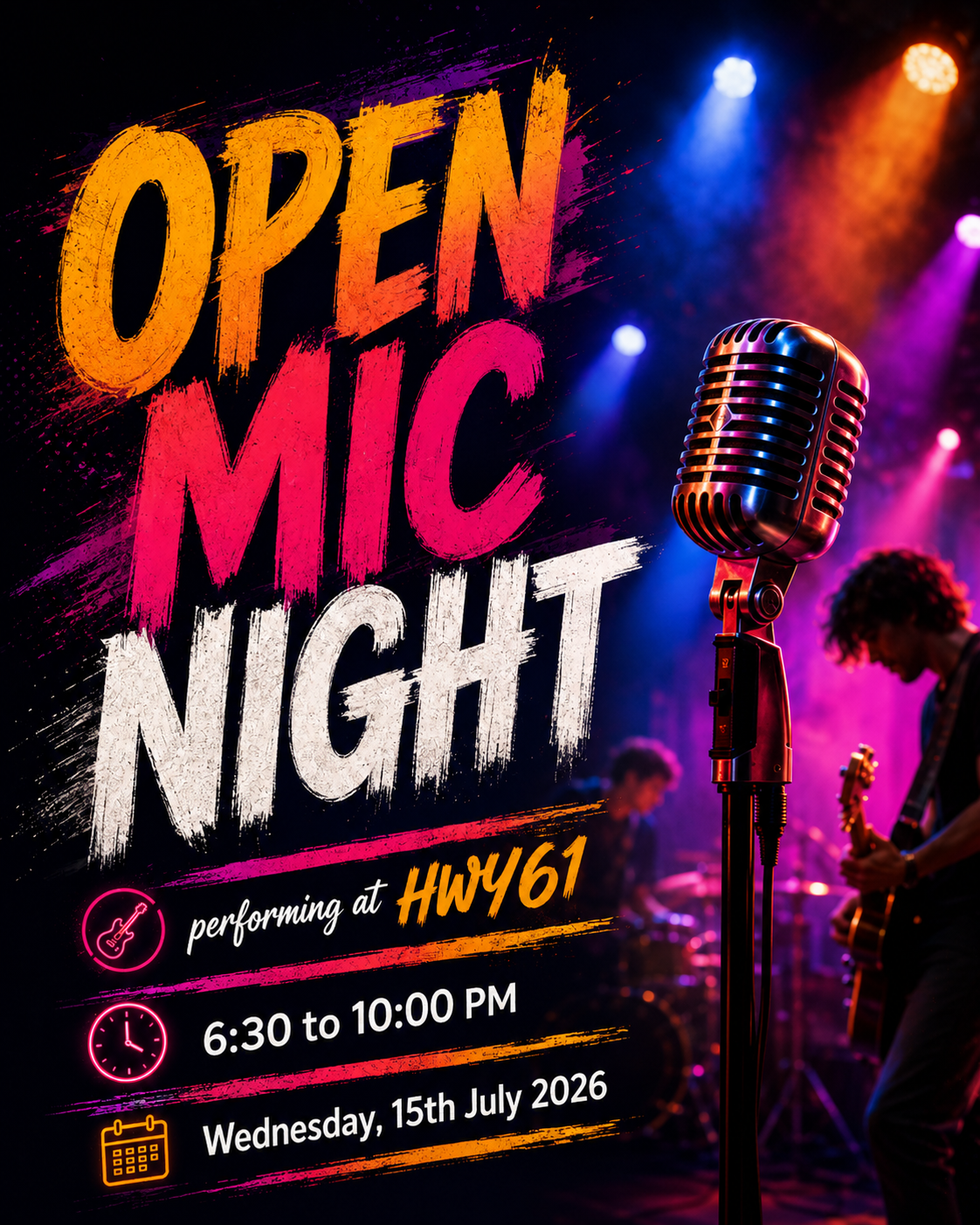 Live Open Mic Experience at HWY61