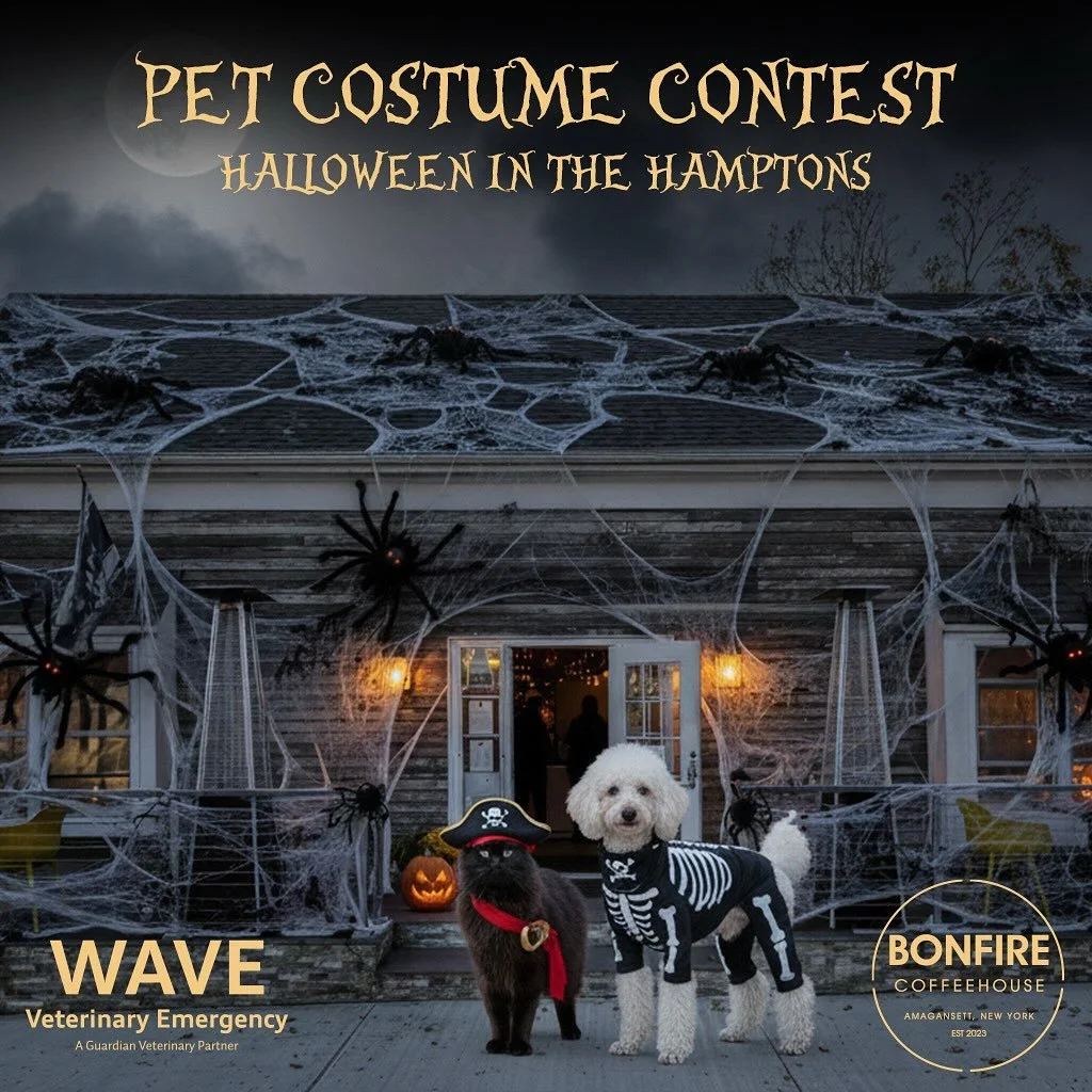 🎃👻 CELEBRATE HALLOWEEN WITH Wave Veterinary Emergency & Bonfire Coffeehouse! 👻🎃
Get ready to unleash your pet’s inner ghoul, goblin, or superhero! We’re hosting the most adorable (and rewarding!) Halloween costume contest for you