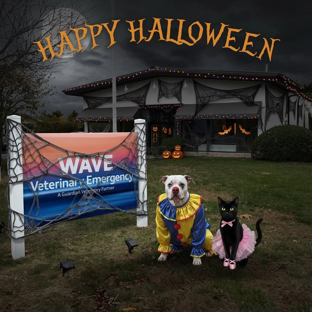 🎃👻 The Wave Veterinary Emergency &amp; Bonfire Coffeehouse Pet Halloween Costume Contest Is LIVE! 👻🎃

Be sure to share Halloween pictures of your furry friends with us to win!!

HOW TO ENTER:
1. Dress up your pet in their most spooktacular, hilar