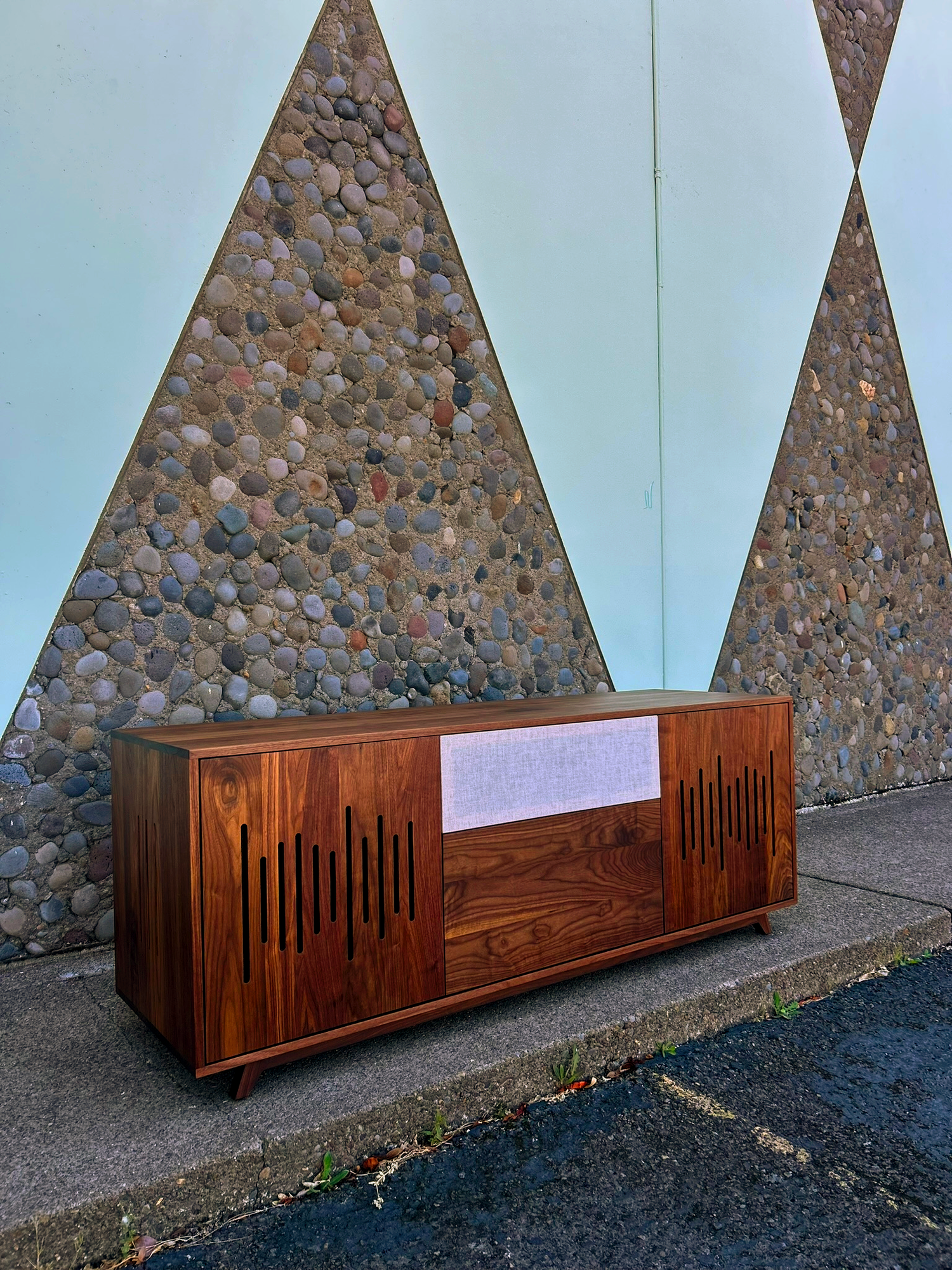 Spectra Mid Century Stereo Cabinet — Briteside Woodworks