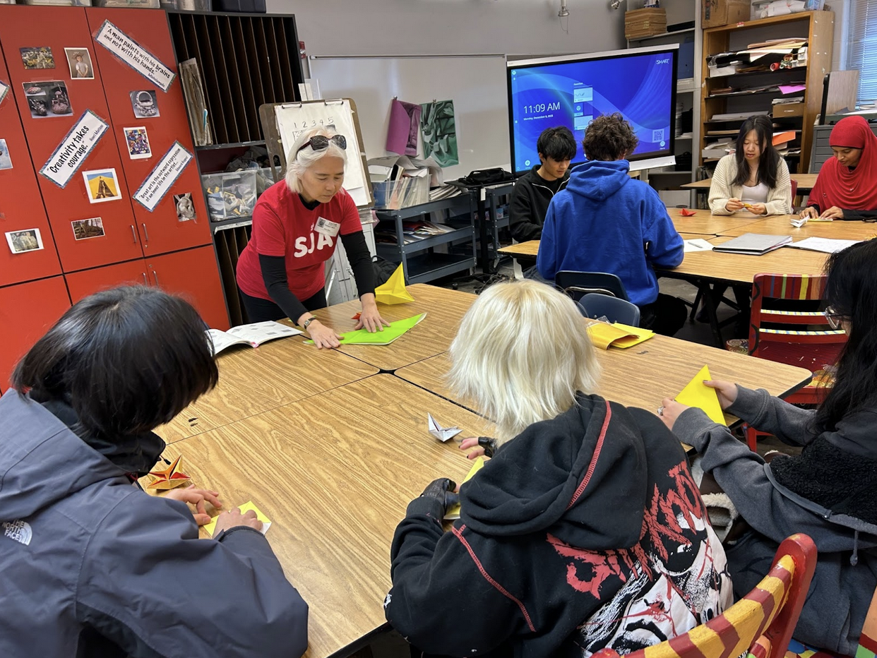 Christmas Origami at Yorktown HS