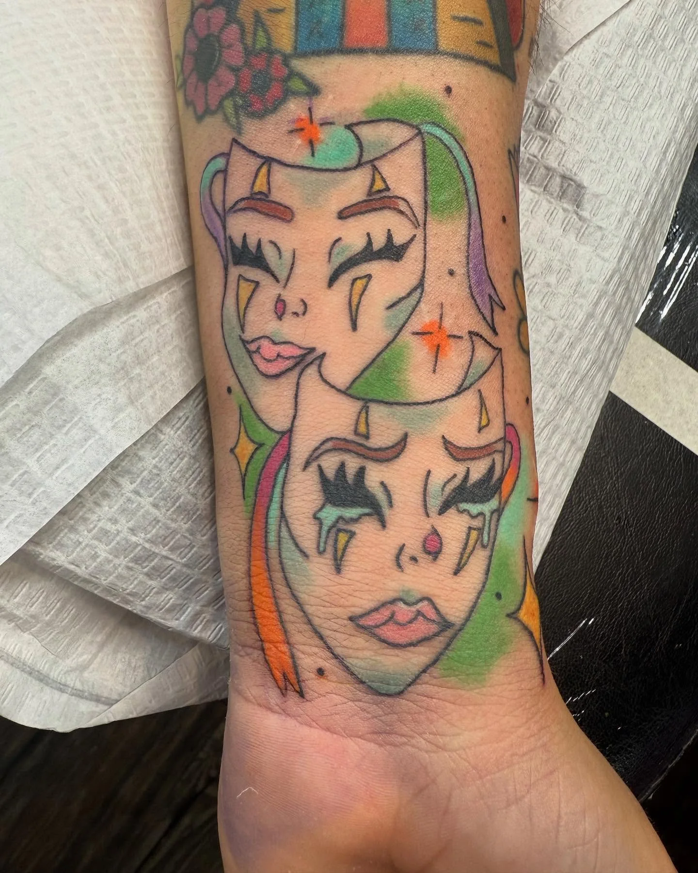 Here’s some recent work by our very own @catashdesigns
If you’re looking for a vivid, kawaii tattoo, look no further than Ashley! She has some upcoming availability still for April! Make sure to call the shop at (856)-362-5873 or DM her