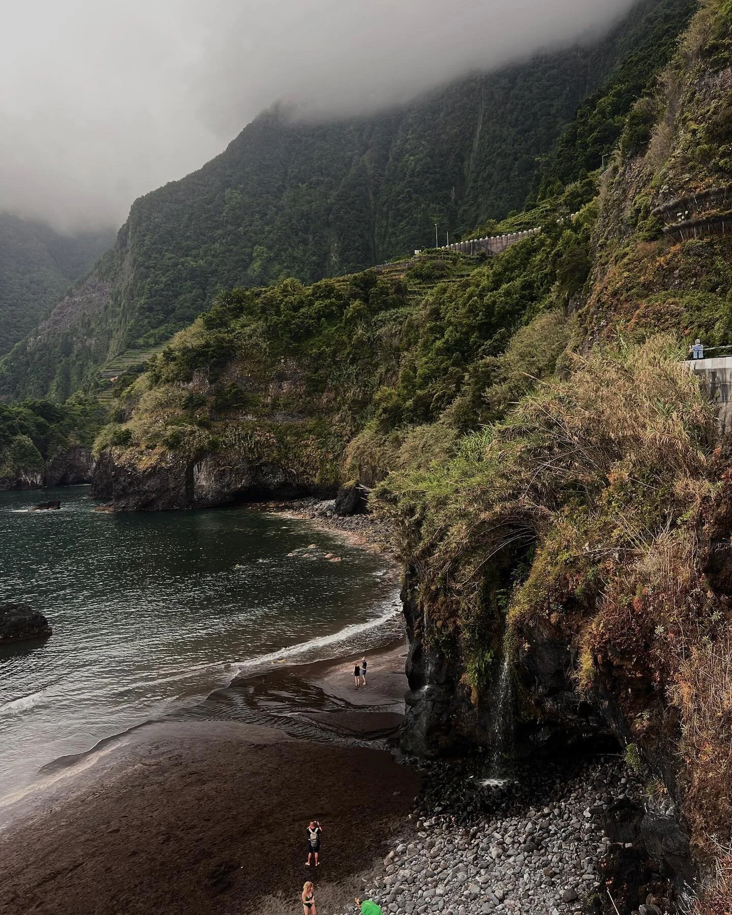 Black sand beaches in Madeira