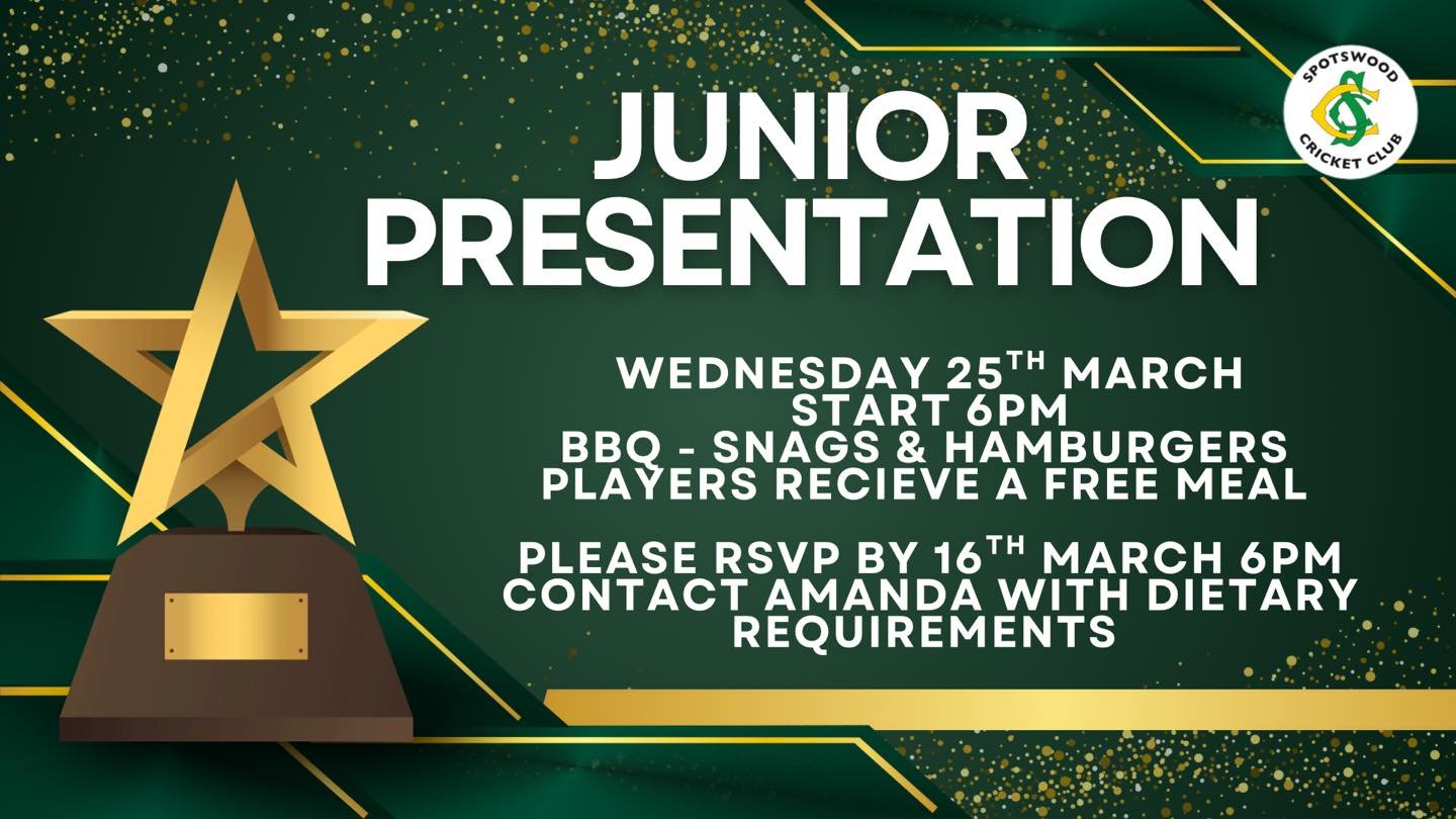 Spotswood Cricket Club Junior Presentation