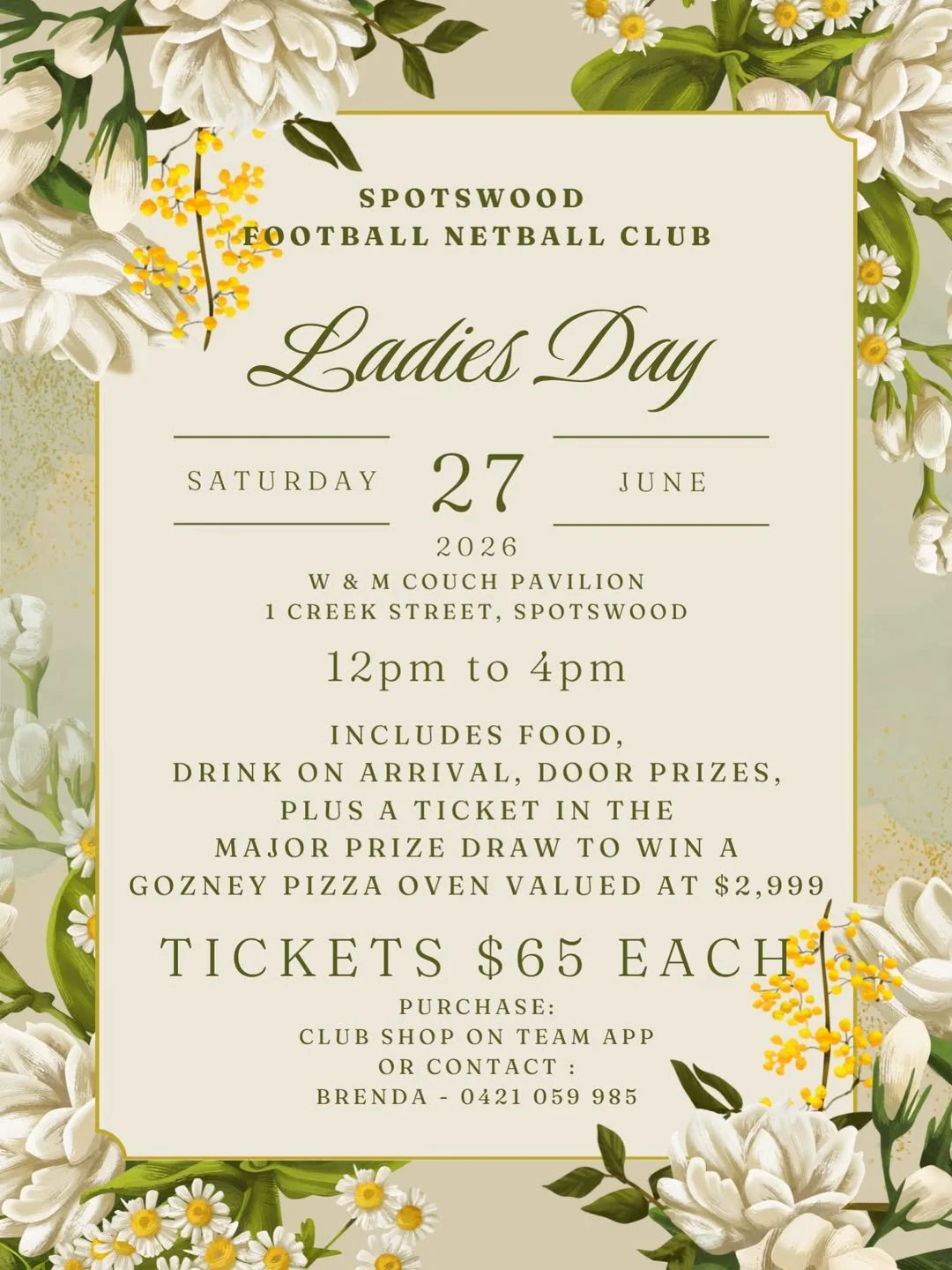 Spotswood Football Netball Club Ladies Day