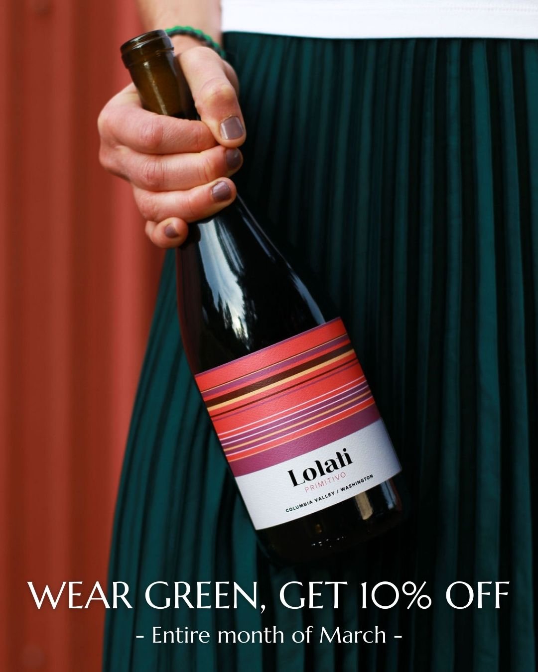 To celebrate the month of St. Patrick&rsquo;s Day, if you wear something green to the tasting room this month, enjoy 10% savings on your wine purchase (a bonus for wine club members on top of their membership savings). If you don&rsquo;t wear green, 