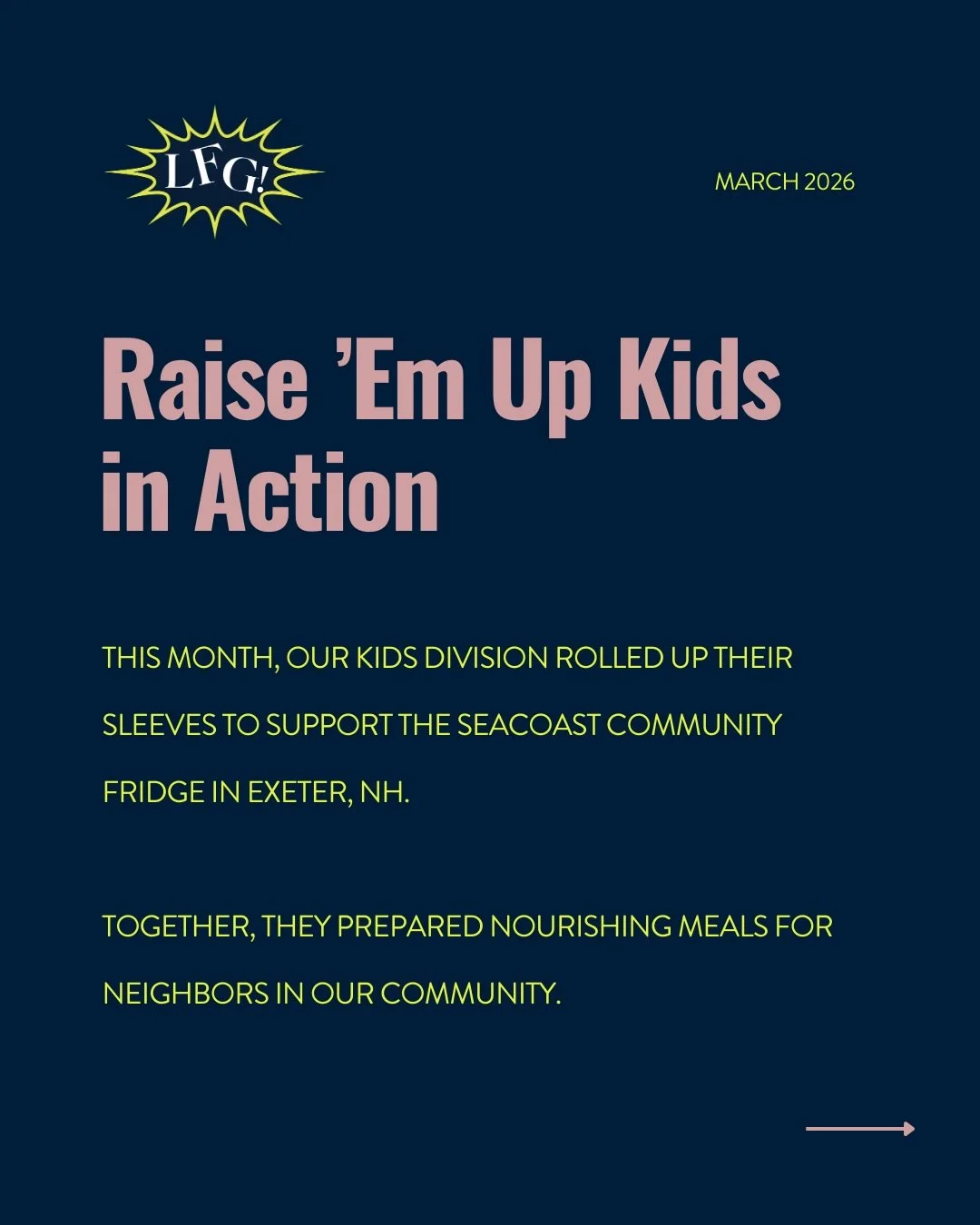 This month, our Raise &rsquo;Em Up youth initiative partnered with @chefmeghantozza local chef to prepare fresh, nourishing meals for the @exeter_community_fridge Seacoast Community Fridge in Exeter, NH.

The kids learned how to cook with healthy ing