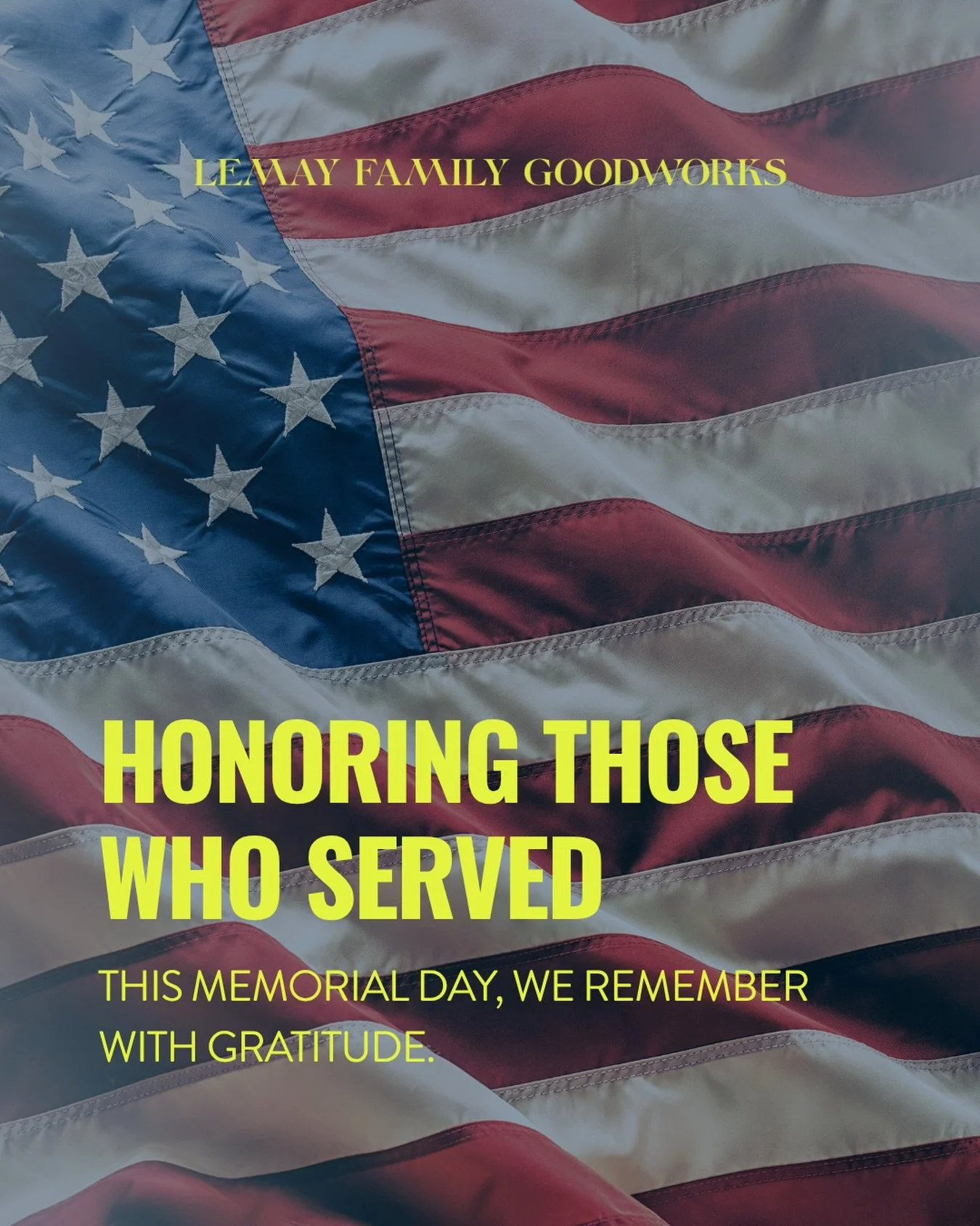 This Memorial Day weekend, we pause to honor and remember those who served our country with courage and sacrifice.

We&rsquo;re proud to support organizations working directly with veterans and their families &mdash; helping foster continued connecti