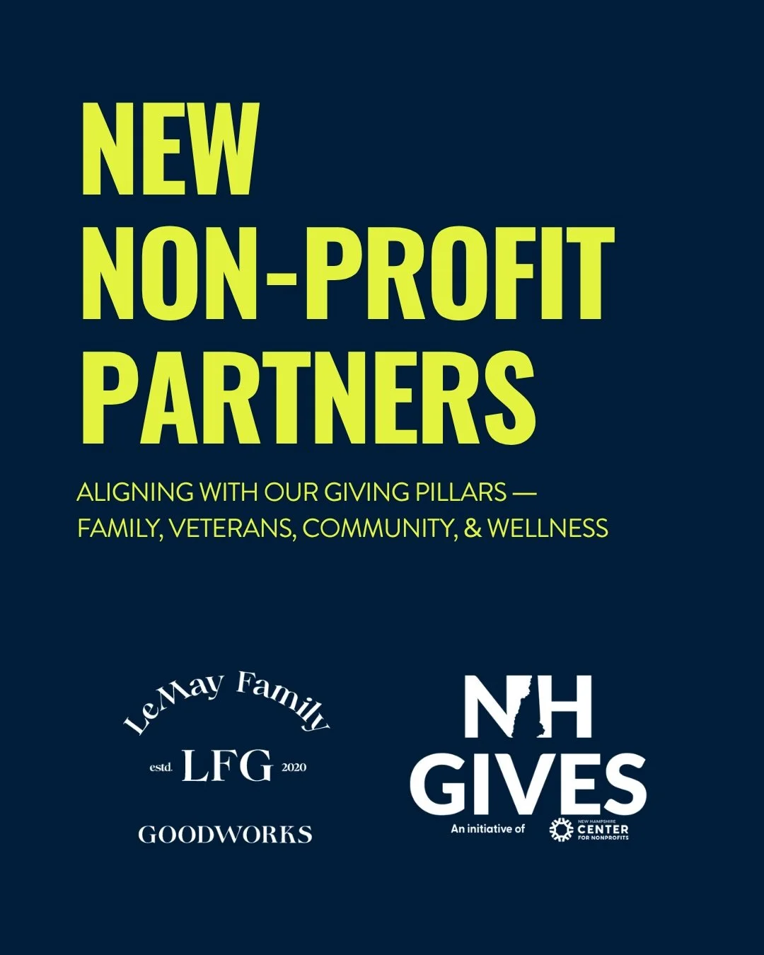One of our favorite NH Gives @nhgives traditions is discovering organizations that are making a meaningful difference in communities across New Hampshire. Each year, LeMay Family Goodworks selects new nonprofit partners whose missions align with our 