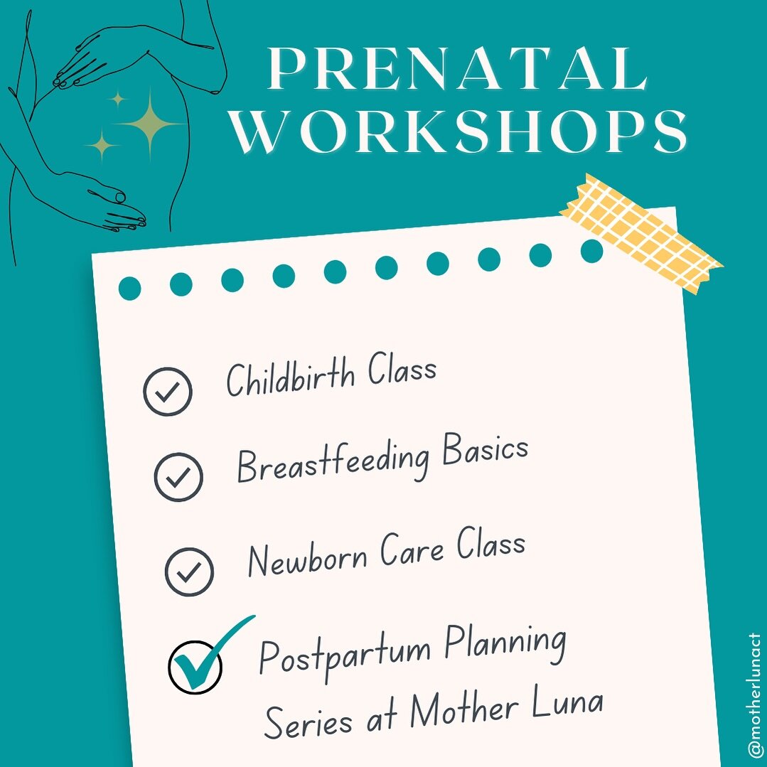 Expectant mamas, are you ready to check off the most important box on your prenatal workshop checklist? ✔️ Join us at Mother Luna this spring for our exclusive Postpartum Planning series! 

It&rsquo;s time to focus on YOU and your postpartum journey.