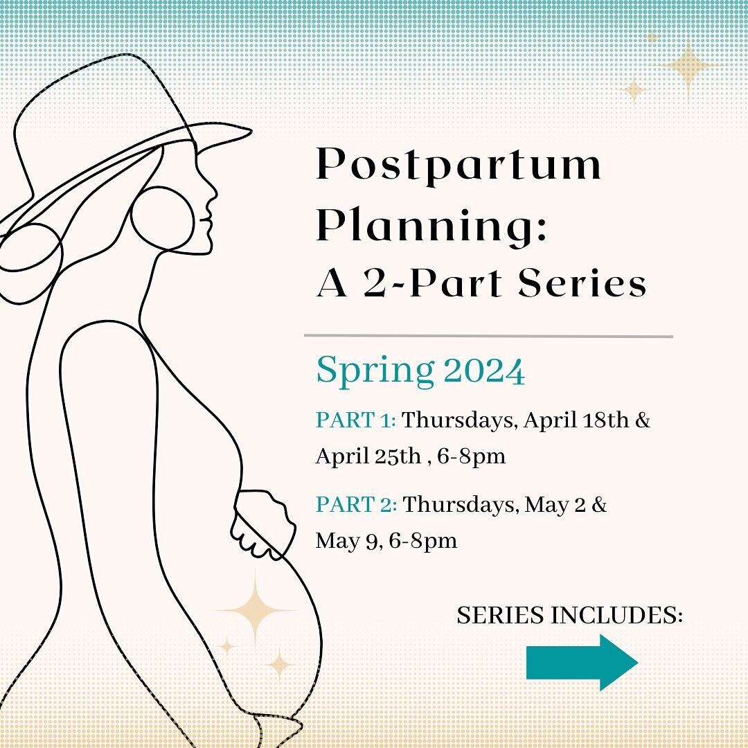 Expectant mamas, dive into 𝐚𝐥𝐥. 𝐭𝐡𝐞. 𝐠𝐨𝐨𝐝. 𝐬𝐭𝐮𝐟𝐟 included in our upcoming Postpartum Planning 2-Part series. Guided by a powerhouse team of experts: Courtney Edgecomb, specializing in pelvic health physical therapy; Lauren Dailey, an i