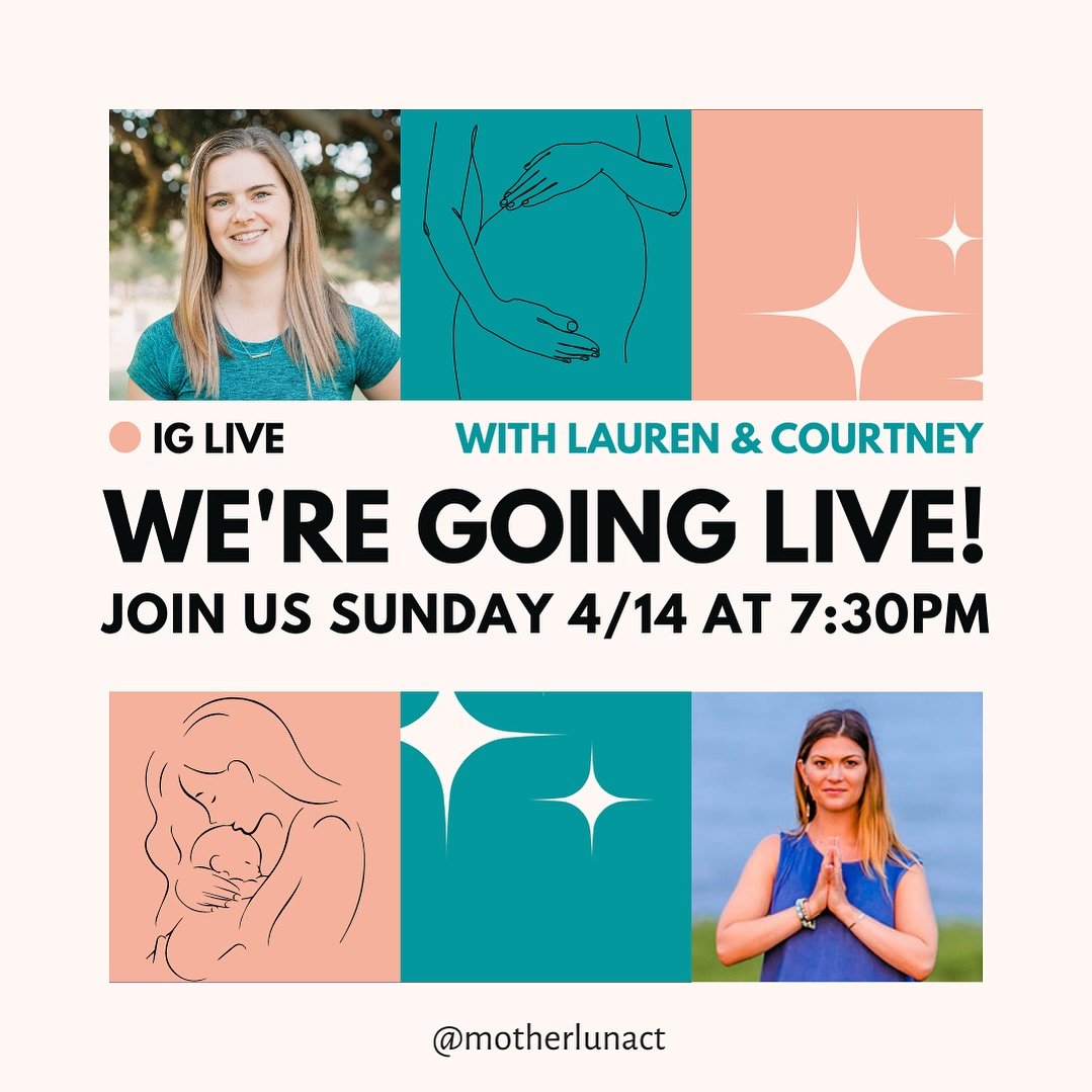 Mark your calendars! Don&rsquo;t miss our IG Live chat tomorrow, April 14th at 7:30pm featuring our fabulous Postpartum Planning class instructors: Lauren Dailey @fillup_yourcup &amp; Courtney Edgecomb @pelvicpt_edge . 🤰👶 We&rsquo;re here to answer