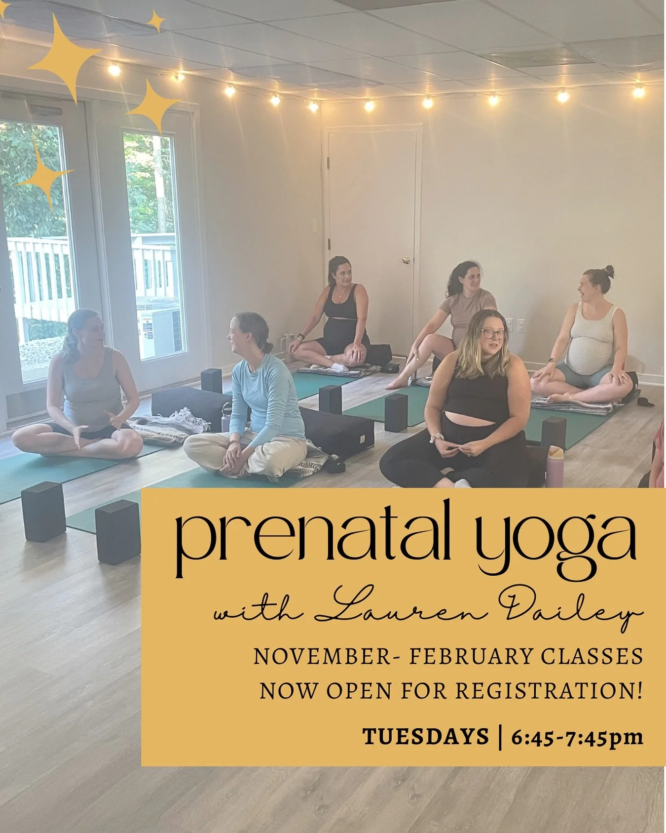 ✨ Prenatal Yoga in Guilford, CT &mdash; Registration Now Open! ✨

Join Lauren Dailey for a rejuvenating Prenatal Yoga series designed to support you through every stage of pregnancy. Each class focuses on gentle stretching, mindful breathing, and rel