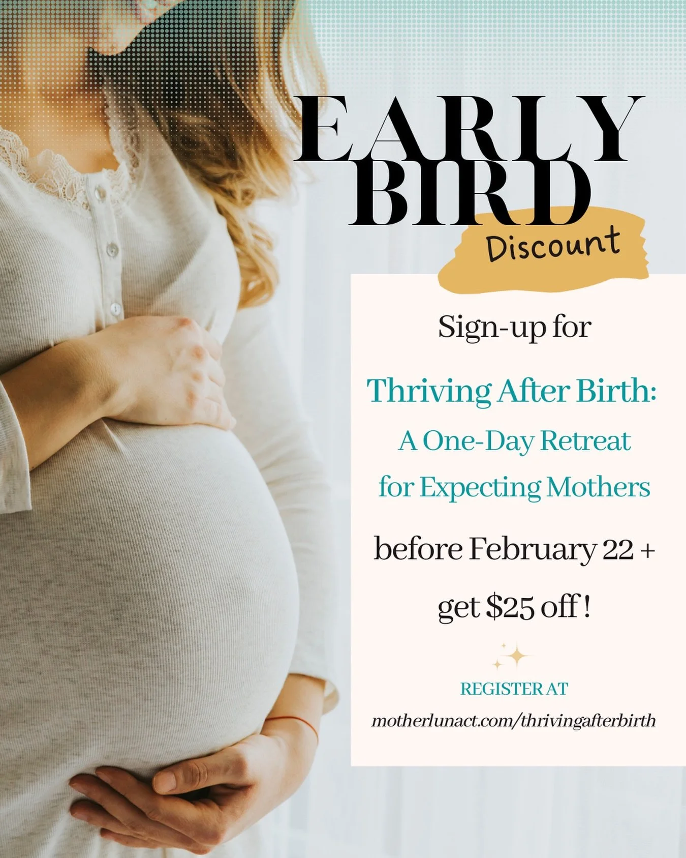 🌙 𝐁𝐢𝐫𝐭𝐡 𝐢𝐬 𝐣𝐮𝐬𝐭 𝐭𝐡𝐞 𝐛𝐞𝐠𝐢𝐧𝐧𝐢𝐧𝐠. 𝐖𝐡𝐚𝐭 𝐜𝐨𝐦𝐞𝐬 𝐧𝐞𝐱𝐭 𝐝𝐞𝐬𝐞𝐫𝐯𝐞𝐬 𝐣𝐮𝐬𝐭 𝐚𝐬 𝐦𝐮𝐜𝐡 𝐜𝐚𝐫𝐞.

Join us for 𝐓𝐡𝐫𝐢𝐯𝐢𝐧𝐠 𝐀𝐟𝐭𝐞𝐫 𝐁𝐢𝐫𝐭𝐡: 𝐀 𝐎𝐧𝐞-𝐃𝐚𝐲 𝐑𝐞𝐭𝐫𝐞𝐚𝐭 𝐟𝐨𝐫 𝐄𝐱𝐩𝐞𝐜𝐭𝐢𝐧𝐠 𝐌𝐨?