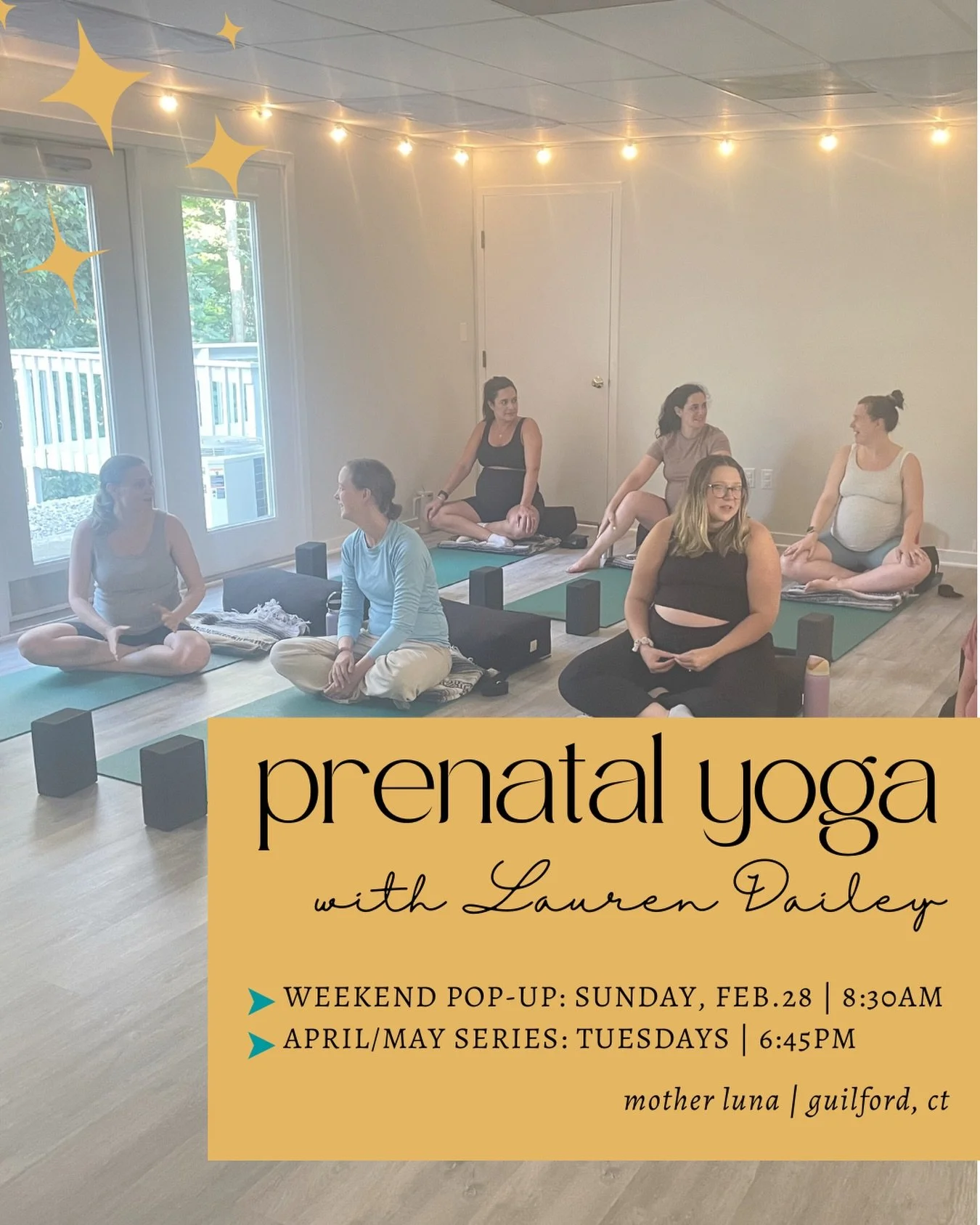 We have a few beautiful upcoming offerings for our expectant mamas:

🌿 𝐏𝐫𝐞𝐧𝐚𝐭𝐚𝐥 𝐘𝐨𝐠𝐚 𝐖𝐞𝐞𝐤𝐞𝐧𝐝 𝐏𝐨𝐩-𝐔𝐩 Sunday, February 28th | 8:30AM

🌿𝐀𝐩𝐫𝐢𝐥/𝐌𝐚𝐲 𝟔-𝐂𝐥𝐚𝐬𝐬 𝐏𝐫𝐞𝐧𝐚𝐭𝐚𝐥 𝐘𝐨𝐠𝐚 𝐒𝐞𝐫𝐢𝐞s April 14 - May 26 (No