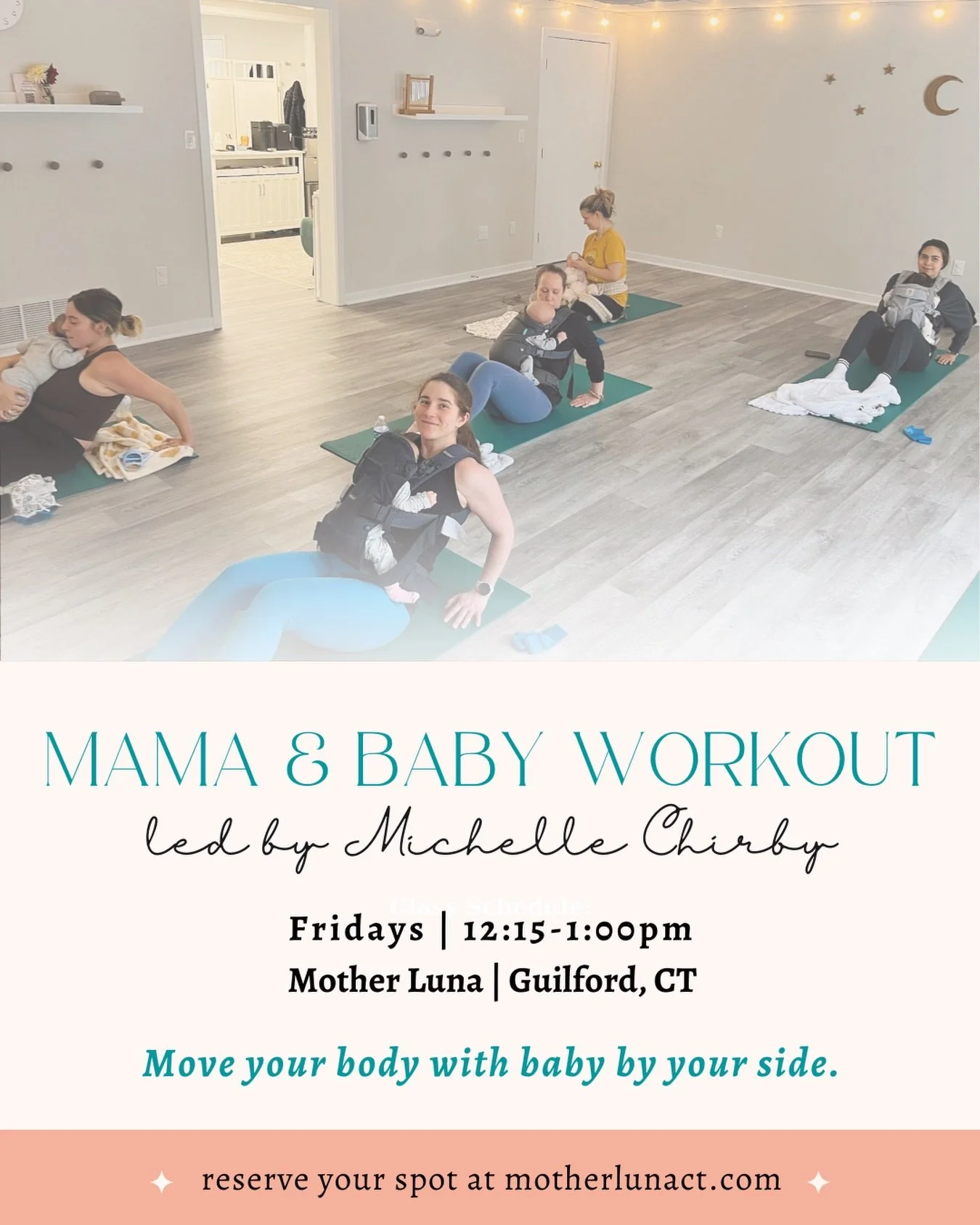 Movement looks different in early motherhood &mdash; and that&rsquo;s exactly why 𝐌𝐚𝐦𝐚 &amp; 𝐁𝐚𝐛𝐲 𝐖𝐨𝐫𝐤𝐨𝐮𝐭 exists.

Join Michelle @machirby for a supportive strength and movement class where your baby stays right with you. Babies can be