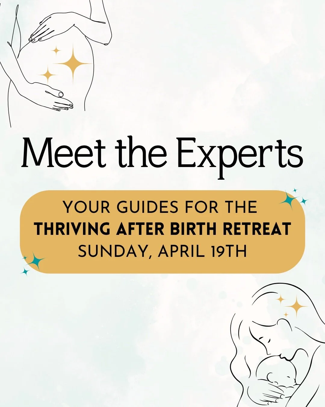 ✨𝐌𝐞𝐞𝐭 𝐘𝐨𝐮𝐫 𝐑𝐞𝐭𝐫𝐞𝐚𝐭 𝐆𝐮𝐢𝐝𝐞𝐬 ✨

Our 𝐓𝐡𝐫𝐢𝐯𝐢𝐧𝐠 𝐀𝐟𝐭𝐞𝐫 𝐁𝐢𝐫𝐭𝐡 𝐑𝐞𝐭𝐫𝐞𝐚𝐭 brings together an incredible team of experts to support you through one of the most important transitions of motherhood - postpartum.

✨ 𝐿𝑖