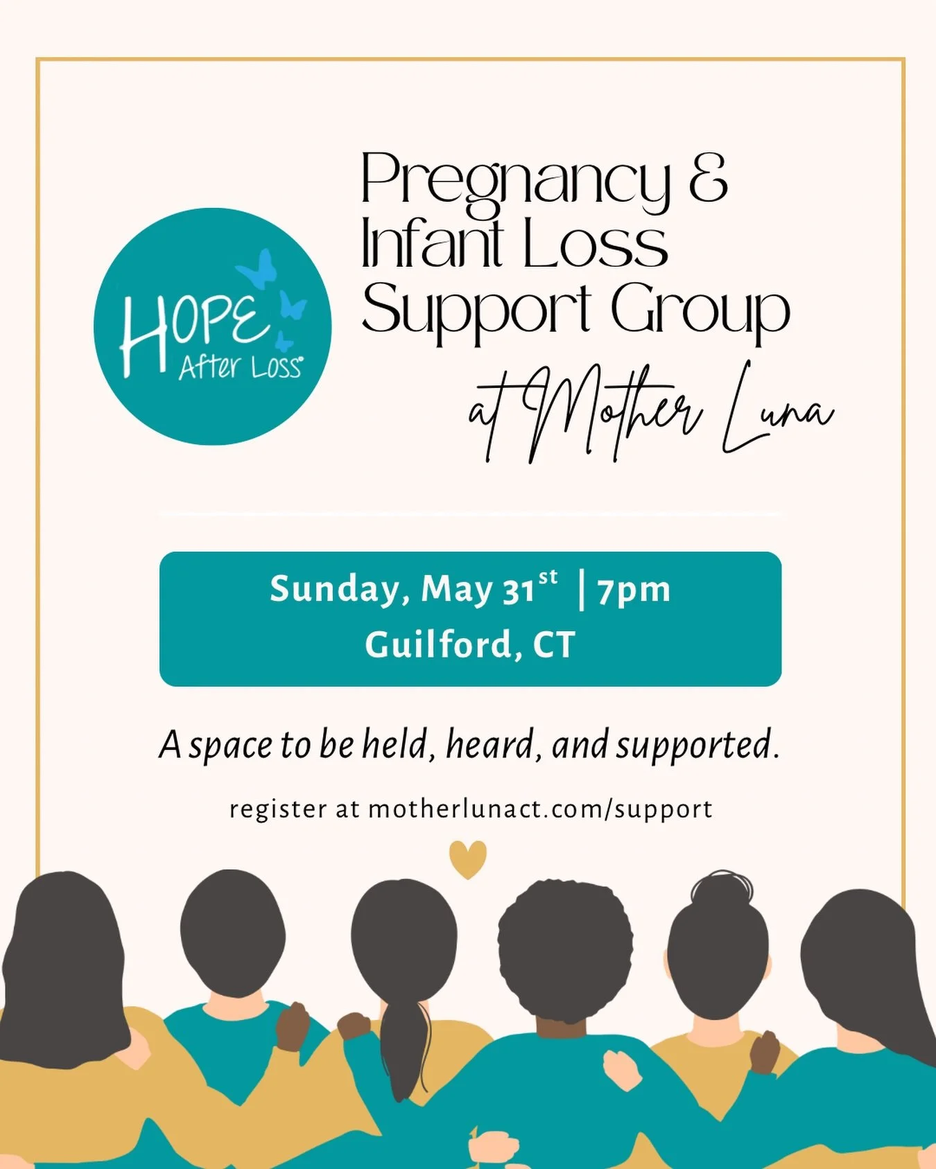 We&rsquo;re honored to partner with @hopeafterloss to offer a Pregnancy &amp; Infant Loss Support Group at Mother Luna -  a gentle, in-person group for parents navigating miscarriage, stillbirth, infant loss, or pregnancy loss.

This group is intende