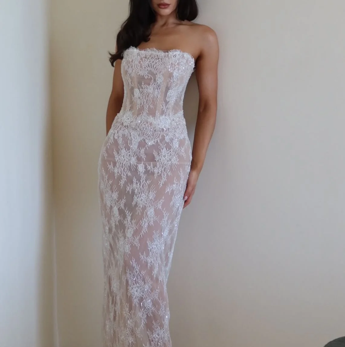 Mila | Hand draped beaded French Lace. Available online &amp; in studio

Www.dioofficial.com.au