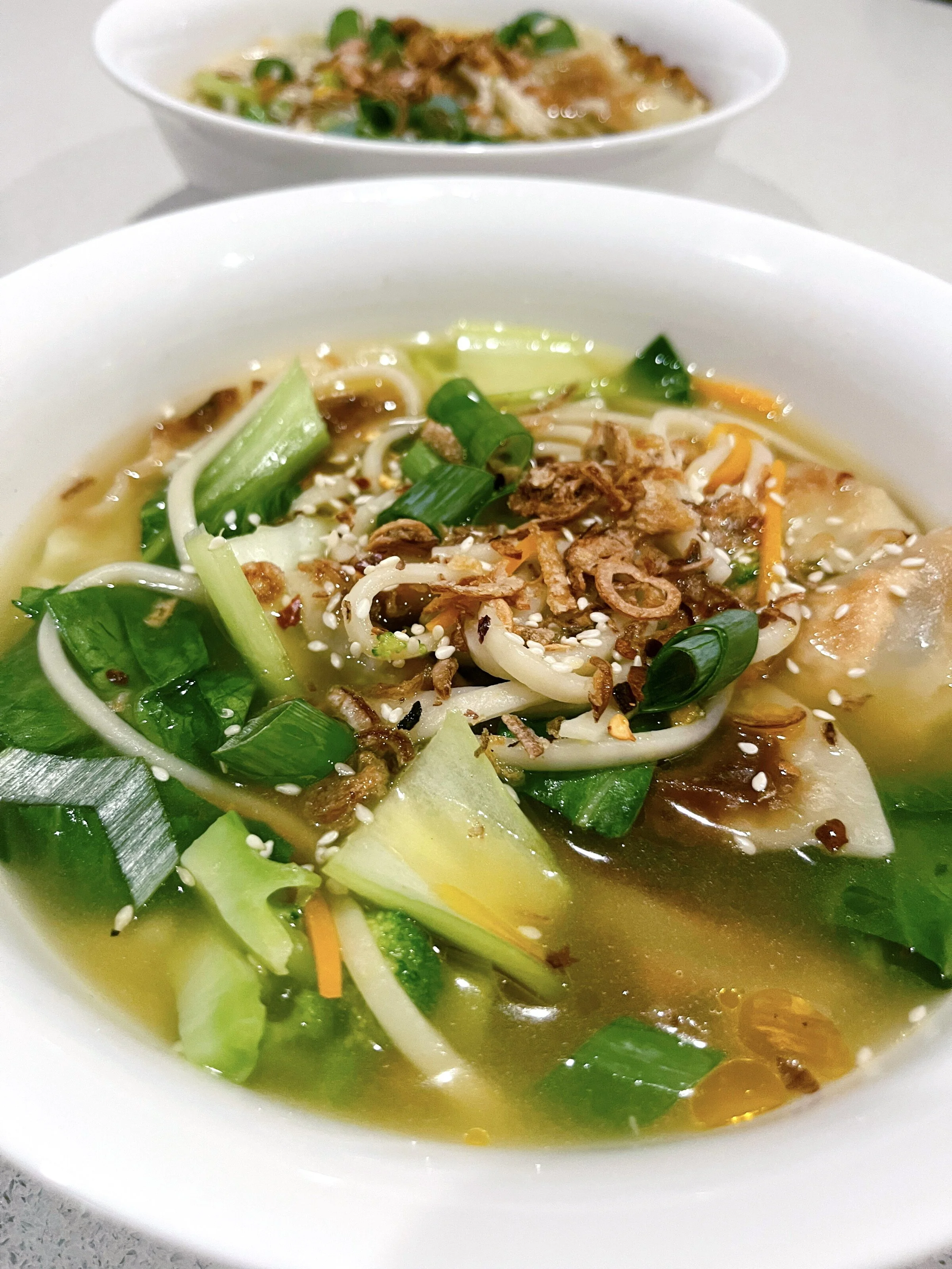 Vegetable Dumpling Soup