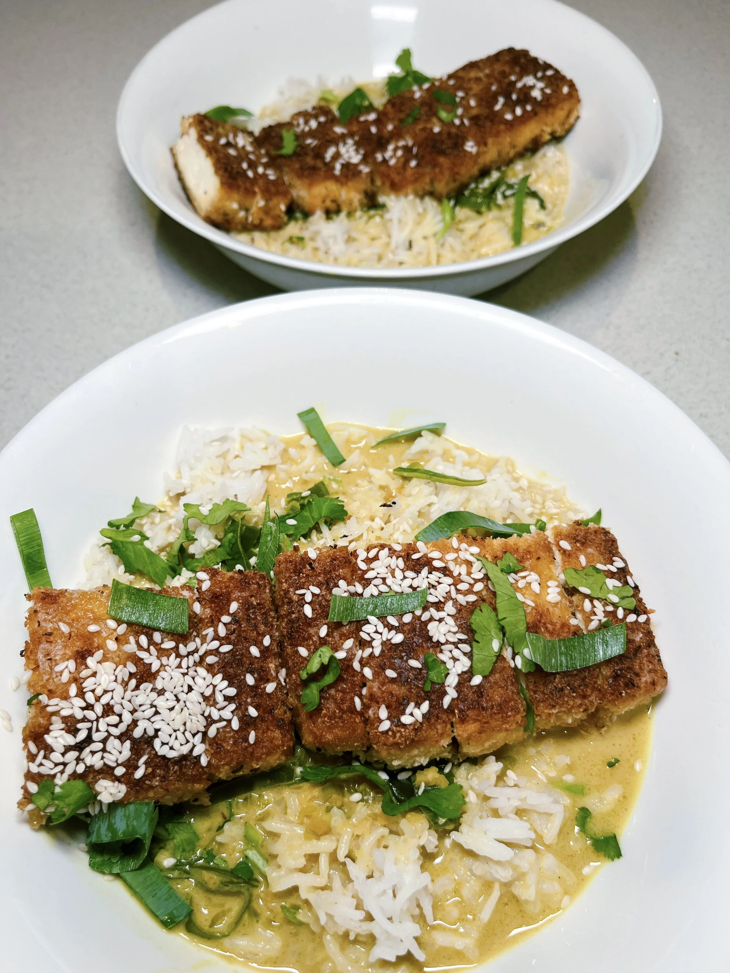 Crispy Coconut Tofu &amp; Lemongrass Curry