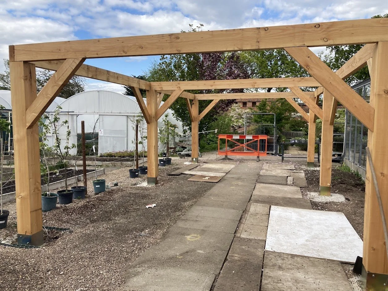 St Catherines Walled Garden Larch Pergola Frame 2.jpg