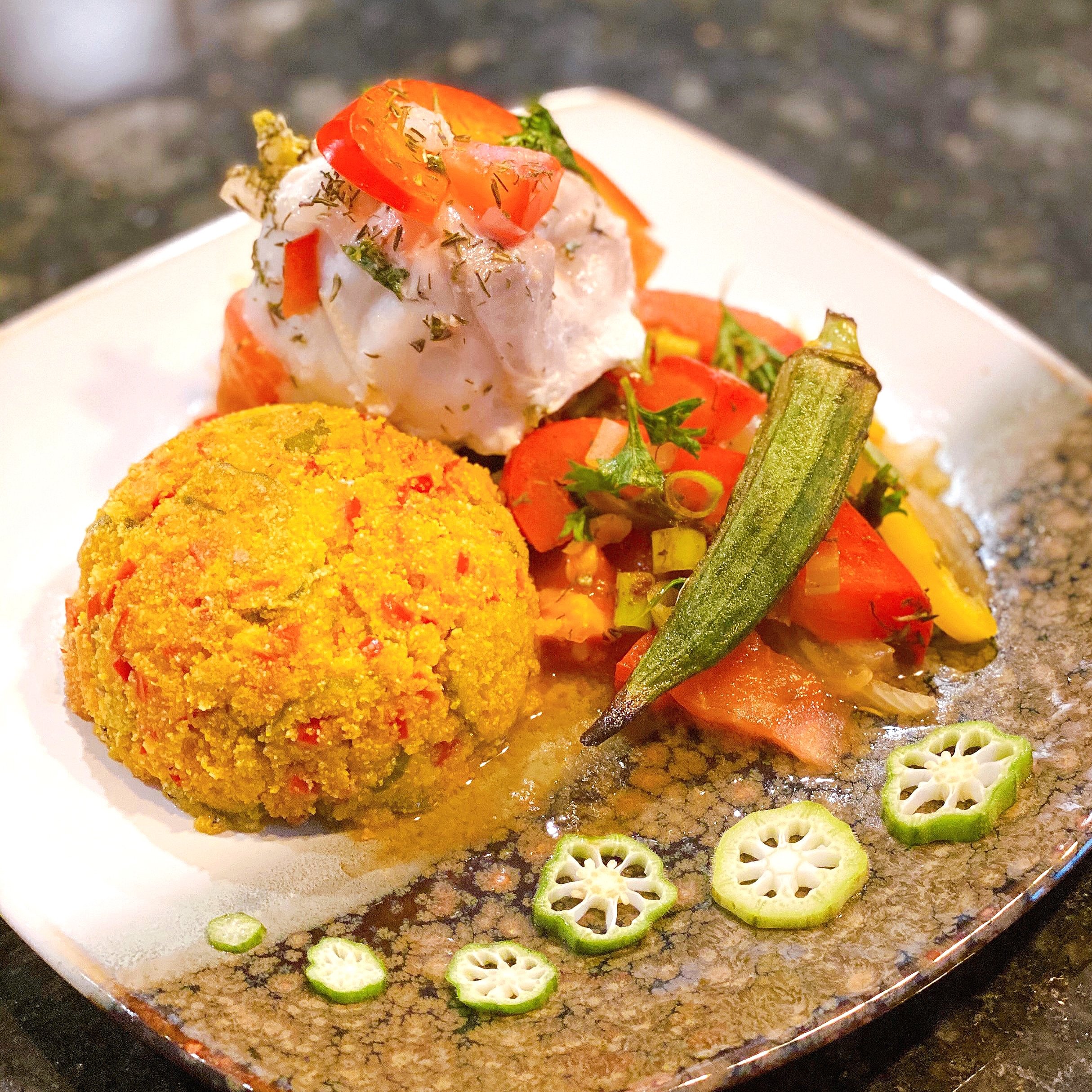 Barbados: Cou-cou, Flying Fish and Cassava Pone — Grace Cooks Around The  World