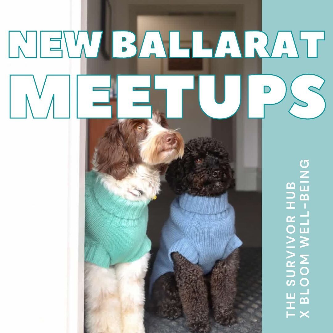 We are so excited and honoured to announce our collab with Bloom Well-Being and Loud Fence to bring MeetUps to Ballarat!! And yes, one of the pups will be there! 🤍🤍🐕&zwj;🦺