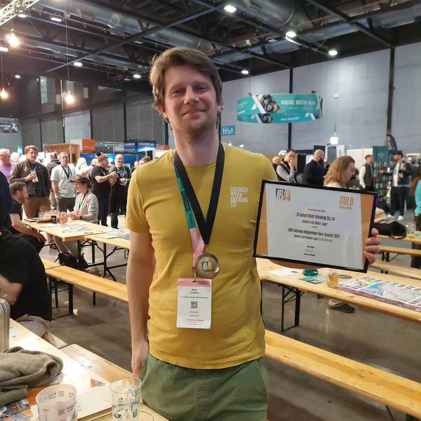 Look at these happy chappies! 

Fresh off the stage, our Helles Lager has just taken Gold at the SIBA National Indie Beer Awards in Liverpool🥇

Properly blown away by this.  especially with the standard of breweries in that room.

Big thanks to ever