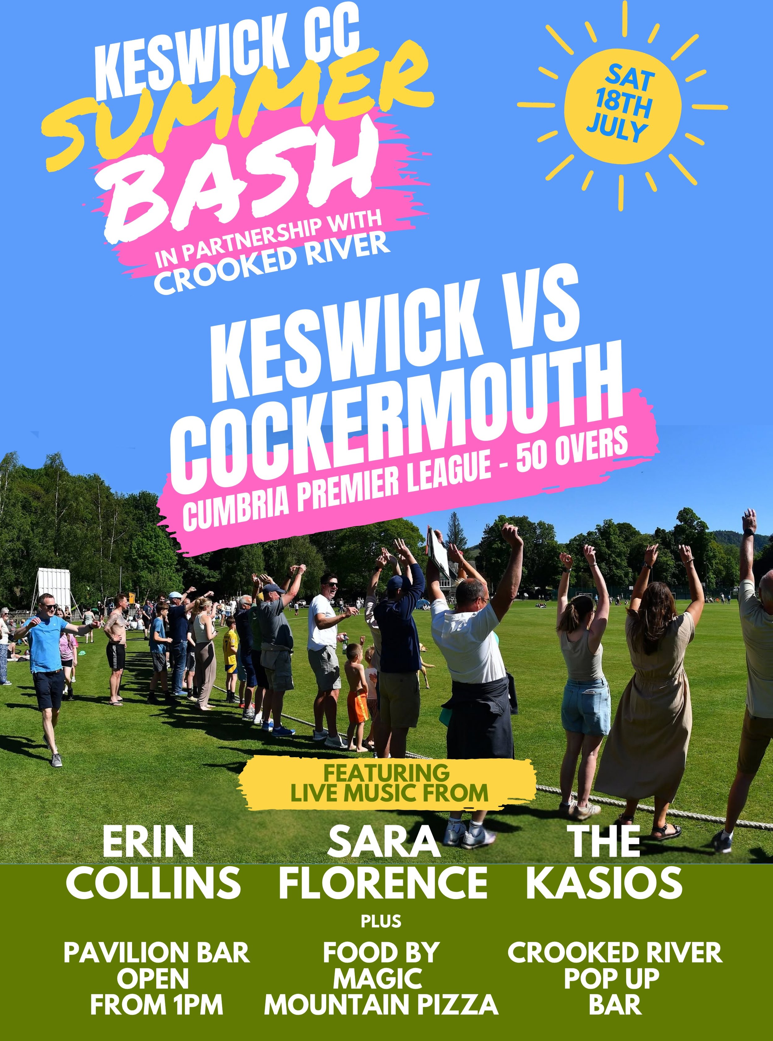 Save the date &ndash; Saturday 18th July - Keswick CC Summer Bash!

We're teaming up with our sponsorship partner @keswick.c.c for a proper Lake District summer day out, and you're all invited.

Keswick CC take on @cockermouth_cc in a Cumbria Premier