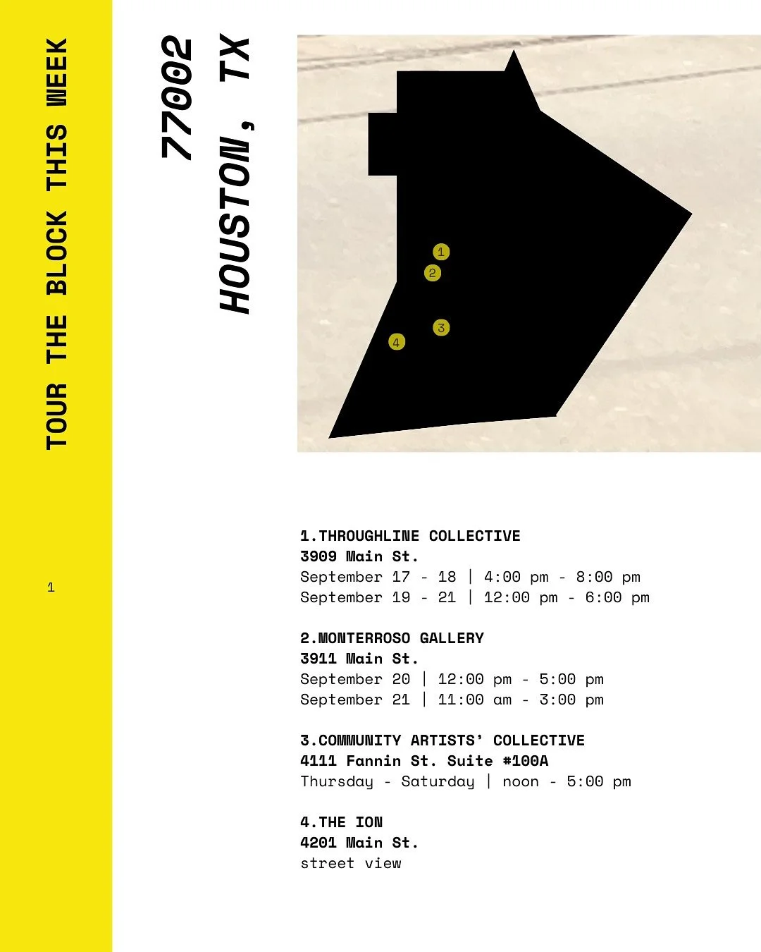 The Collective is teaming up with our neighboring galleries for Untitled Art week in Houston! Use this walking map to explore Midtown&rsquo;s vibrancy&rsquo;s art spaces in the Ion District! Swipe to see what we have in store for our visitors this we