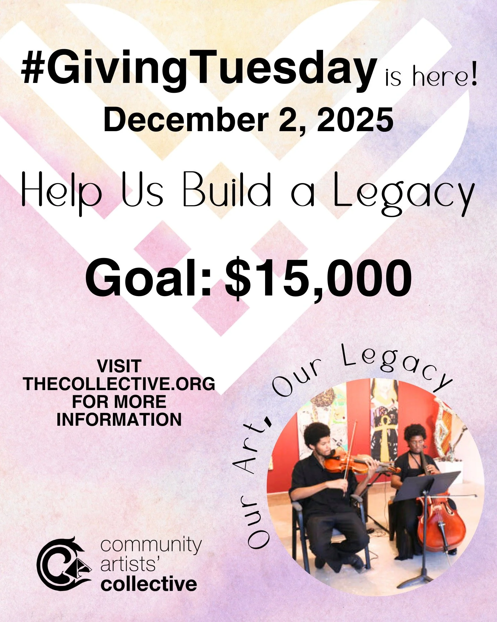 It's GIVING TUESDAY! Your support today fuels real impact. 

At The Collective, art is more than expression- 
🎨 It is cultural preservation
📚 It is education
💼 It is economic empowerment

Every dollar supports youth workshops, artist entrepreneurs