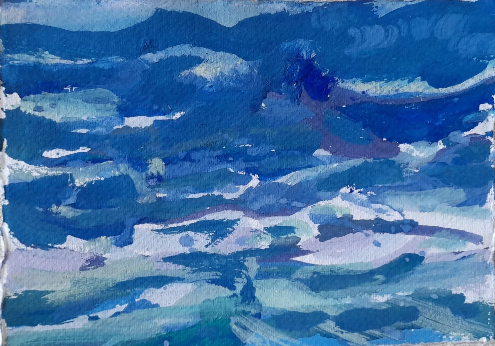 A Silvery Essence Reflecting Emerald Yips of Samphire. A5 Unframed